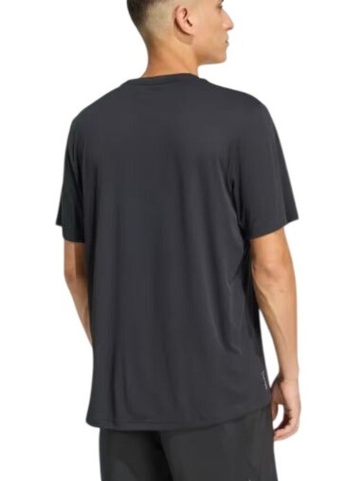 Adidas Men’s 2XL Black T-Shirt Regular Fit Logo Polyester Spandex Blend