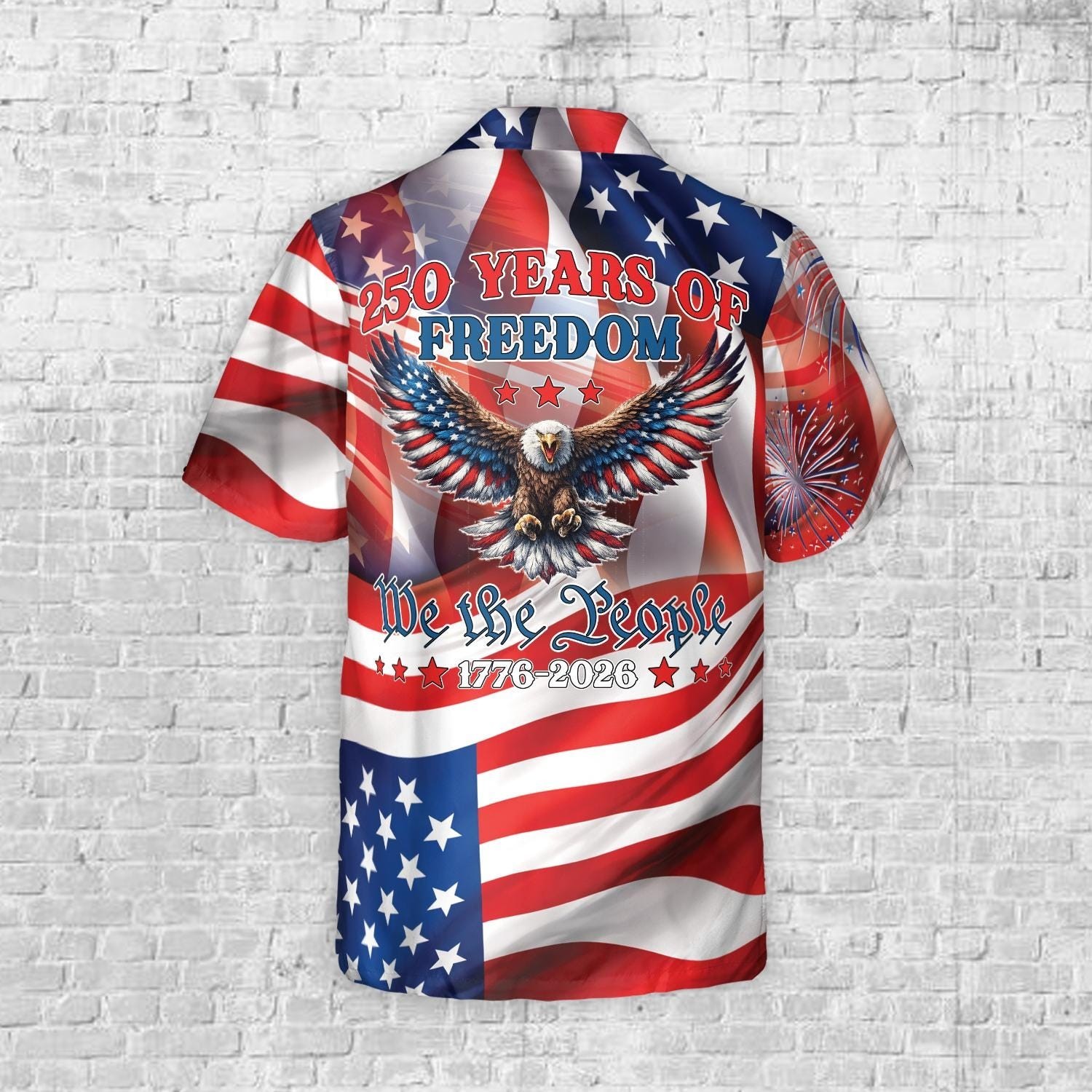 America 250th Anniversary Hawaiian Shirt, 250 Years Of Freedom Button Shirt
