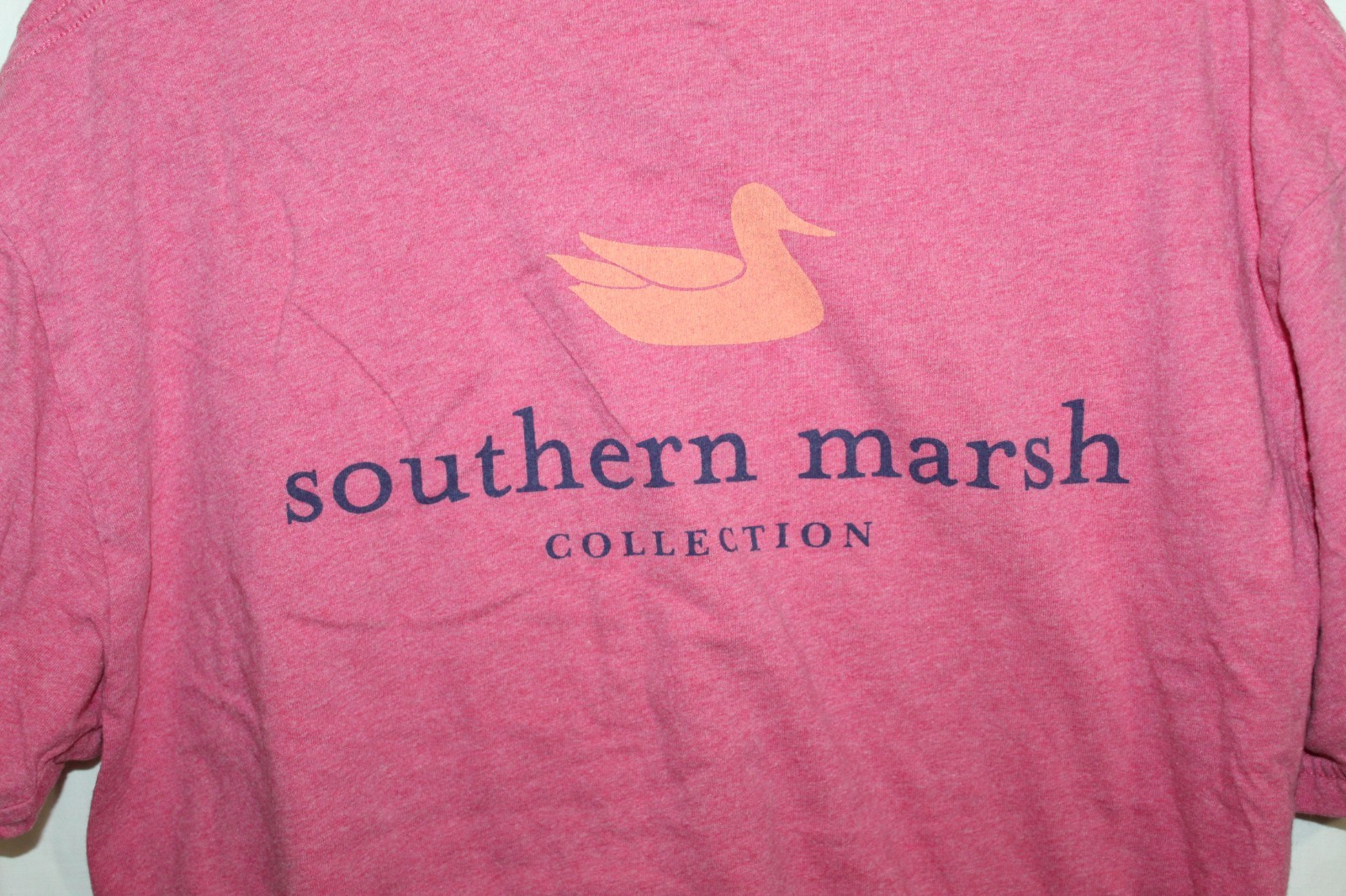 Southern Marsh Pocket T Shirt Mens L Pink Logo Duck Graphic Preppy Casual