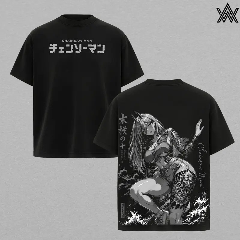 Power Tee – Chainsaw Man Anime Manga T-Shirt Blood Fiend Graphic Tee