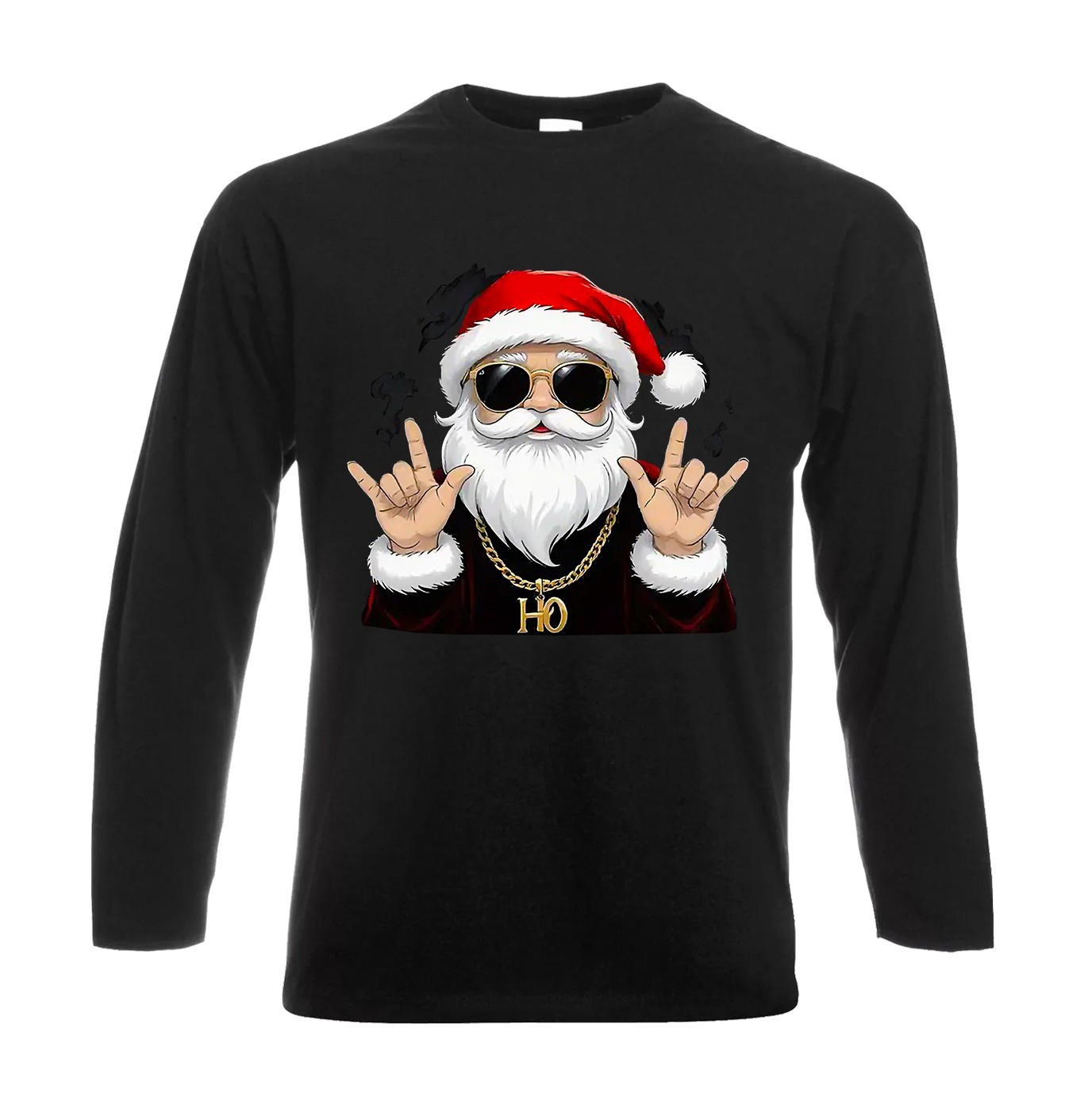 CHRISTMAS SANTA CLAUS Funny Christmas Mens T Shir Joke Men’s Longsleeve T-Shirt