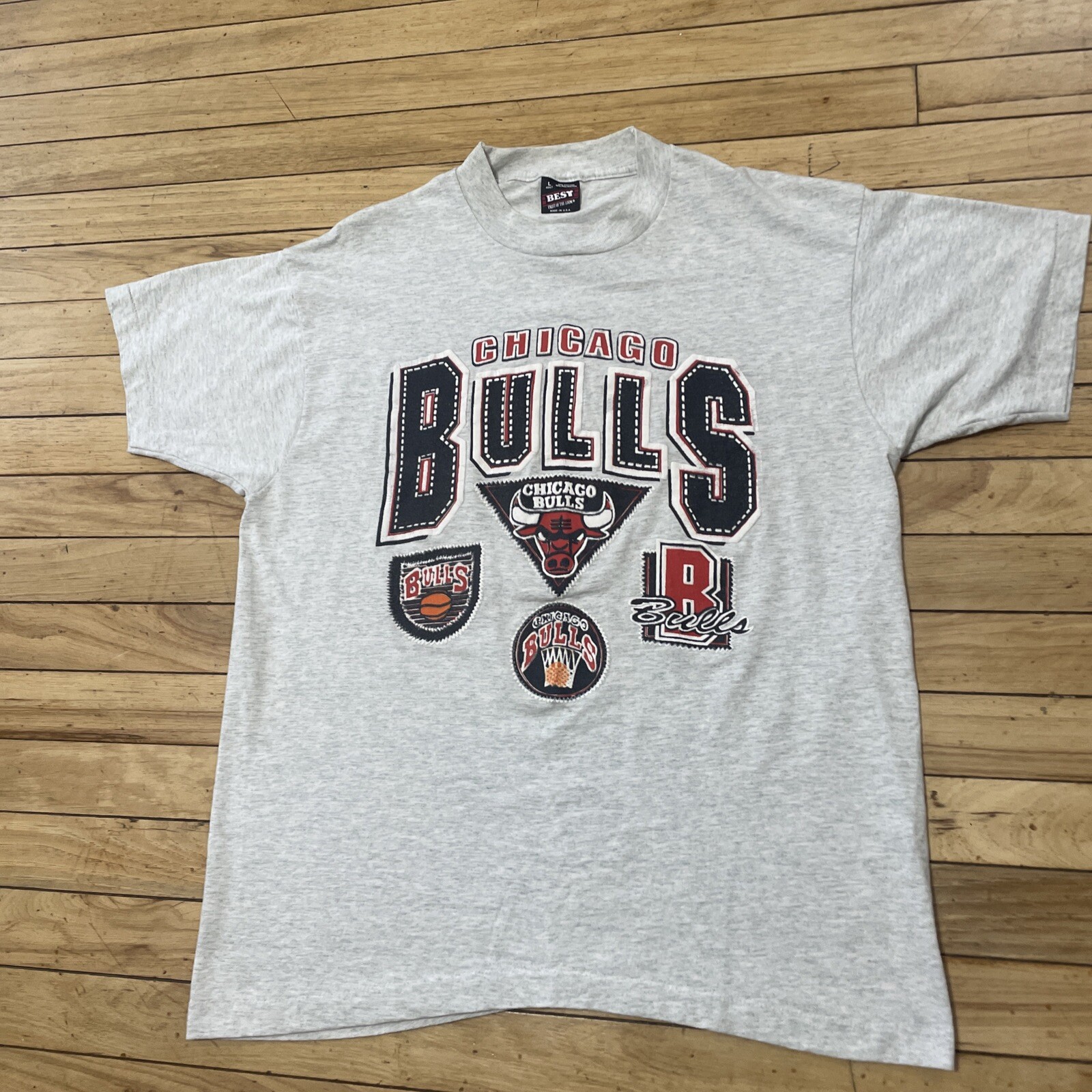 Vintage 90s Single Stitch Shirt Men L Chicago Bulls NBA Basketball USA Graphic L