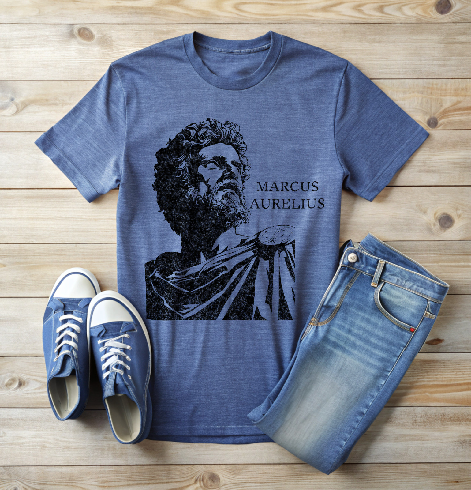 MARCUS AURELIUS Stoic Stoicism Graphic Heavy Cotton Mens Tee T-Shirt NEW