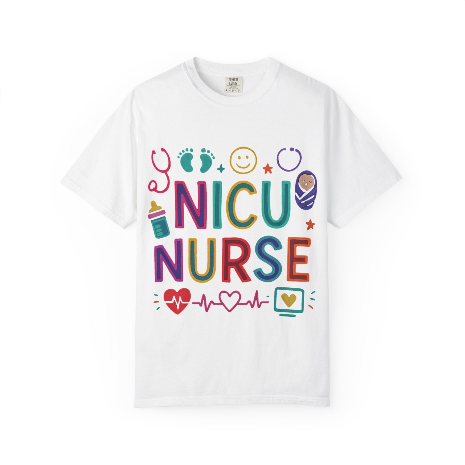 NICU Nurse Shirt Comfort Colors NICU Nurse T-Shirt RN Gift Neonatal Crew Tee