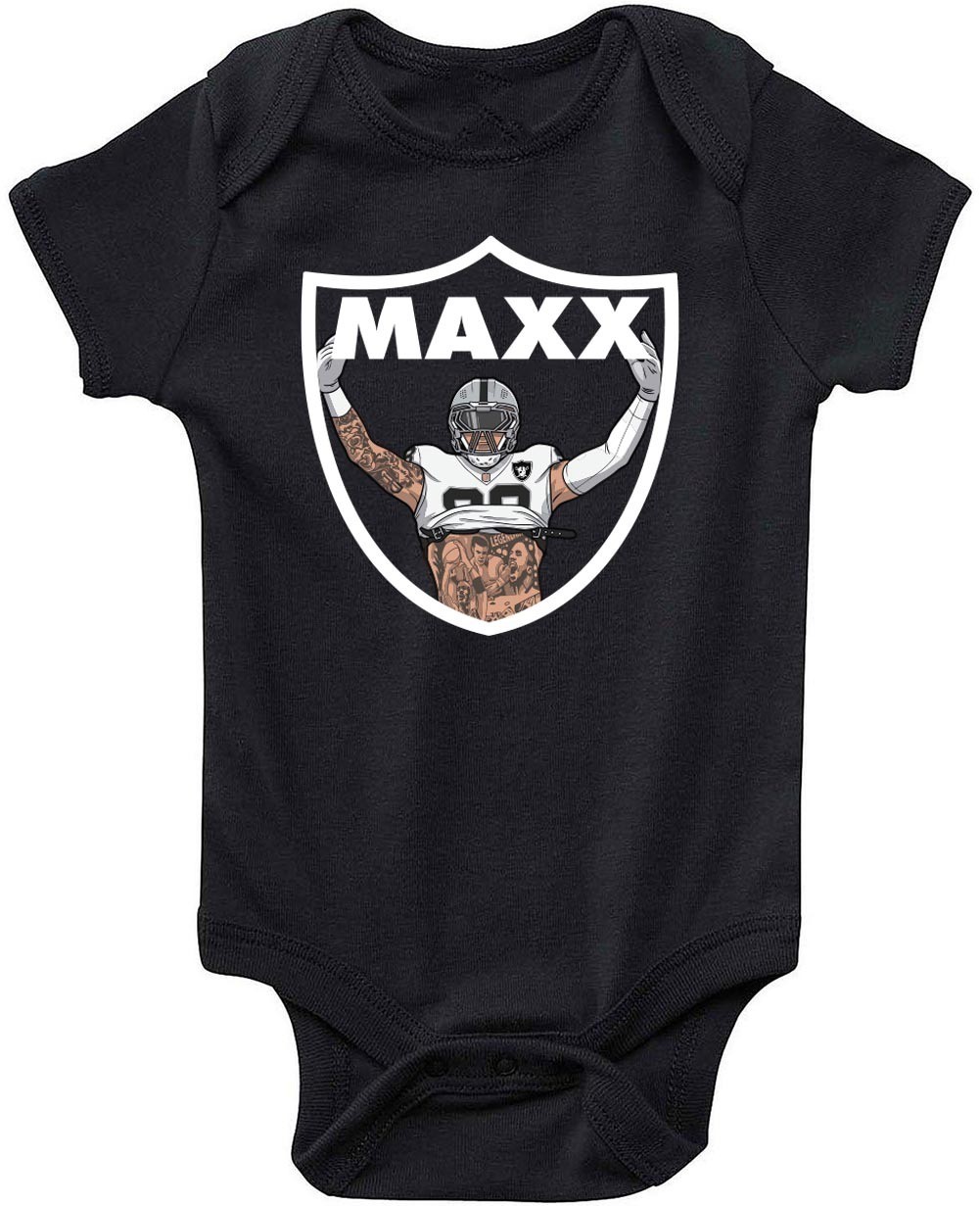 Maxx Crosby Logo Raiders Creeper Romper One Piece BABY Newborn