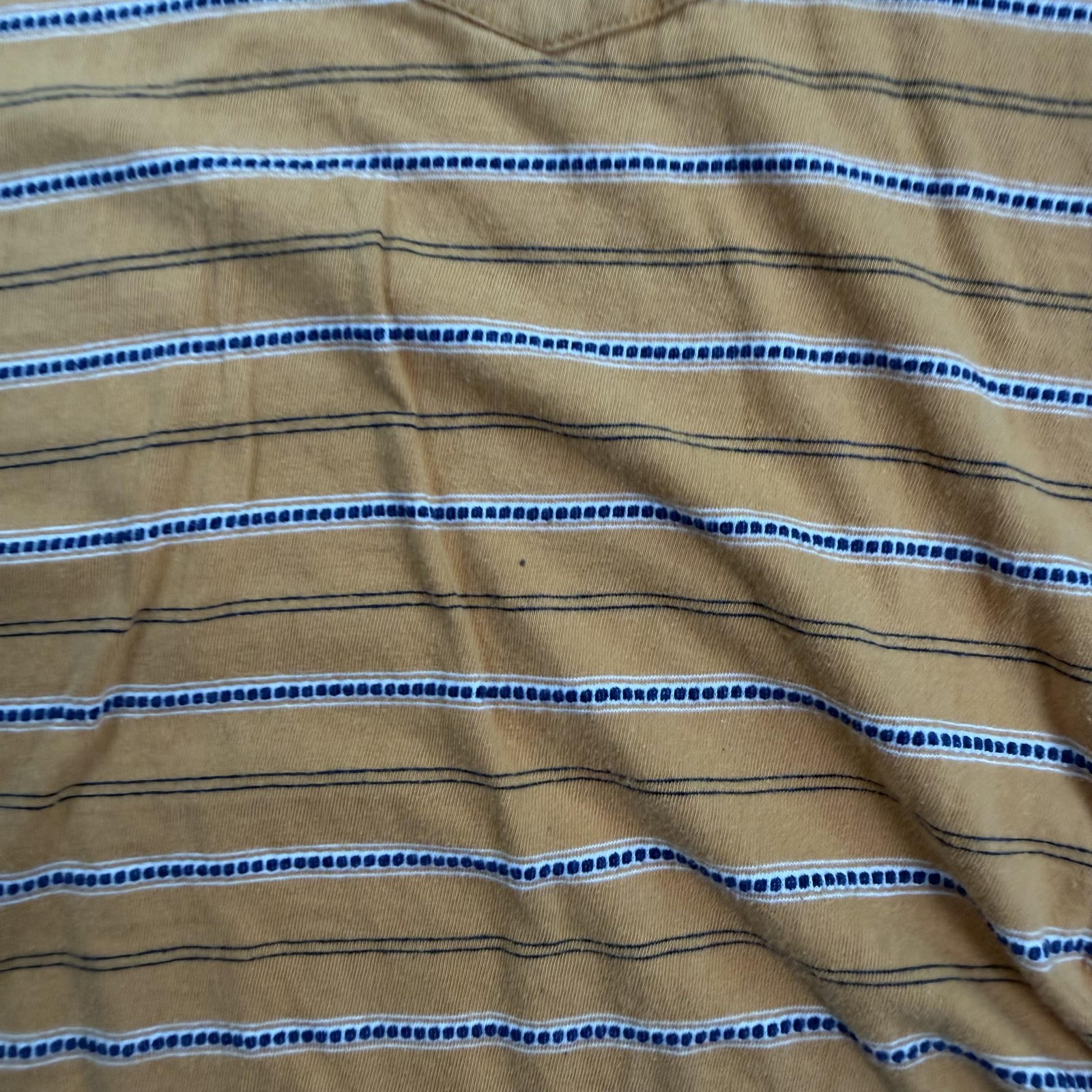 Corridor New York Shirt Mens Medium Yellow NYC Stripe Pocket Tee India Jersey