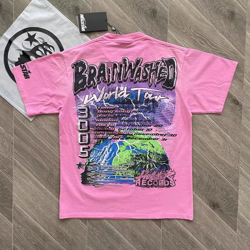 Hell Brainwashed star World Tour tee High Street Cotton Short sleeved T-shirt