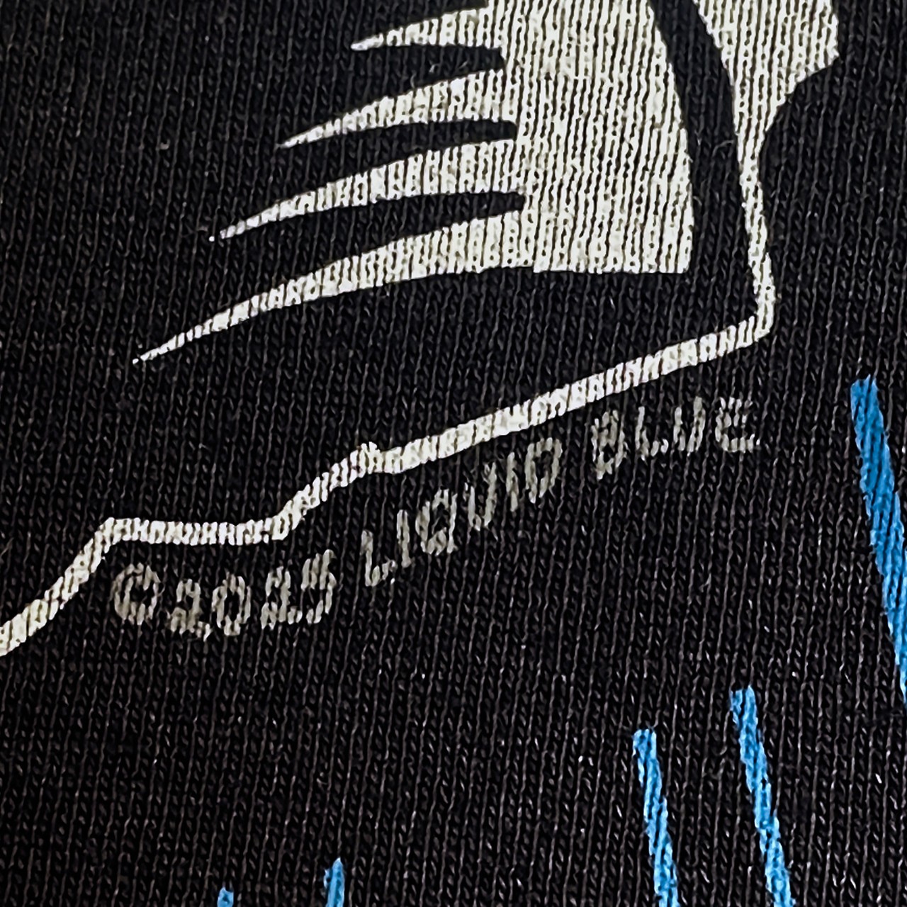 Jesus Ascension Black T-Shirt Liquid Blue