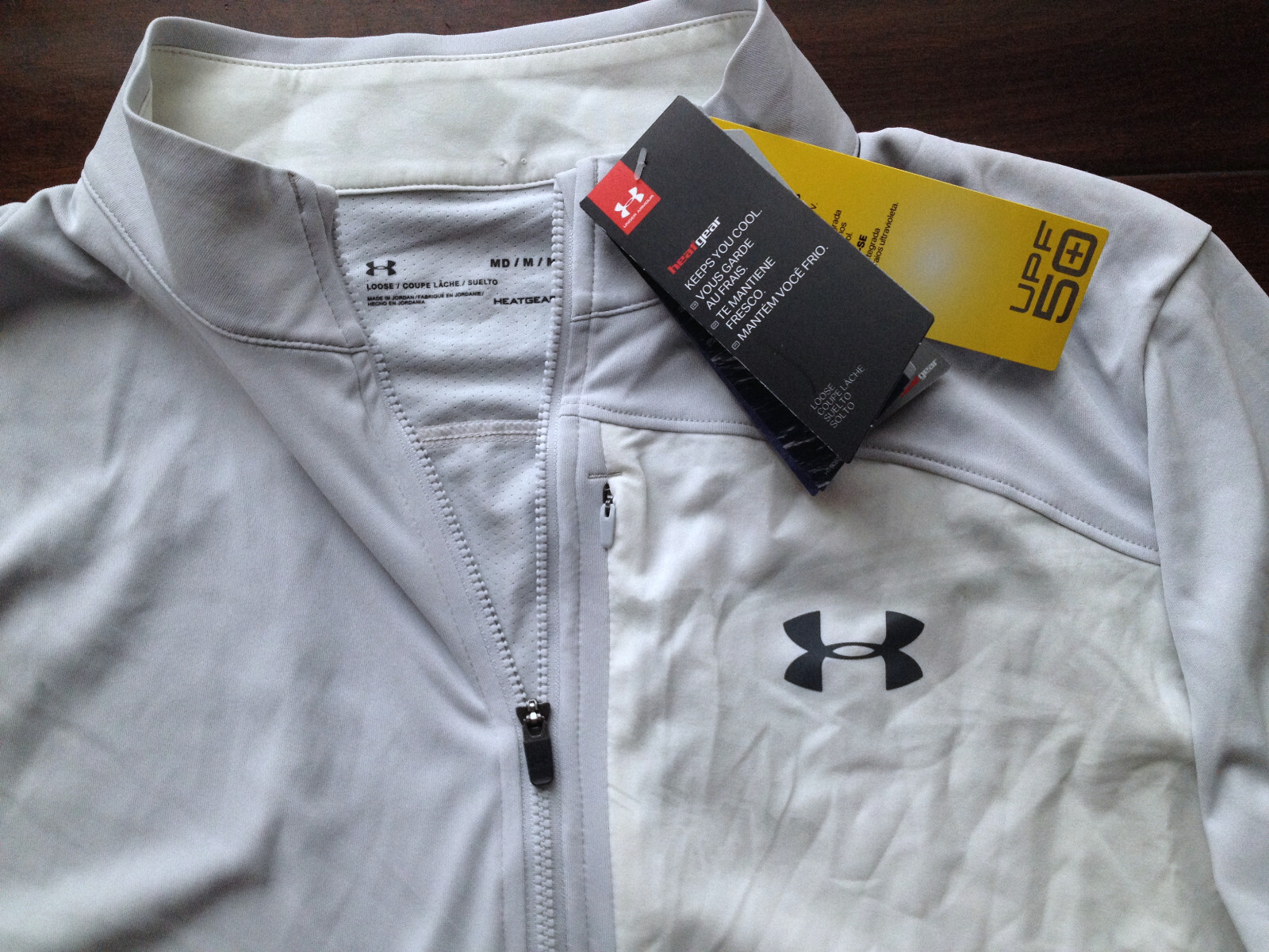 【New】Under Armour Men’s【UA Tech 1/2 Zip UPF 50 Pullover T-Shirt】Light Grey @M