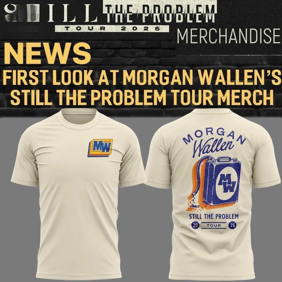 Wallen Still The Problem Tour 2026 Gas Can Vintage T-Shirt