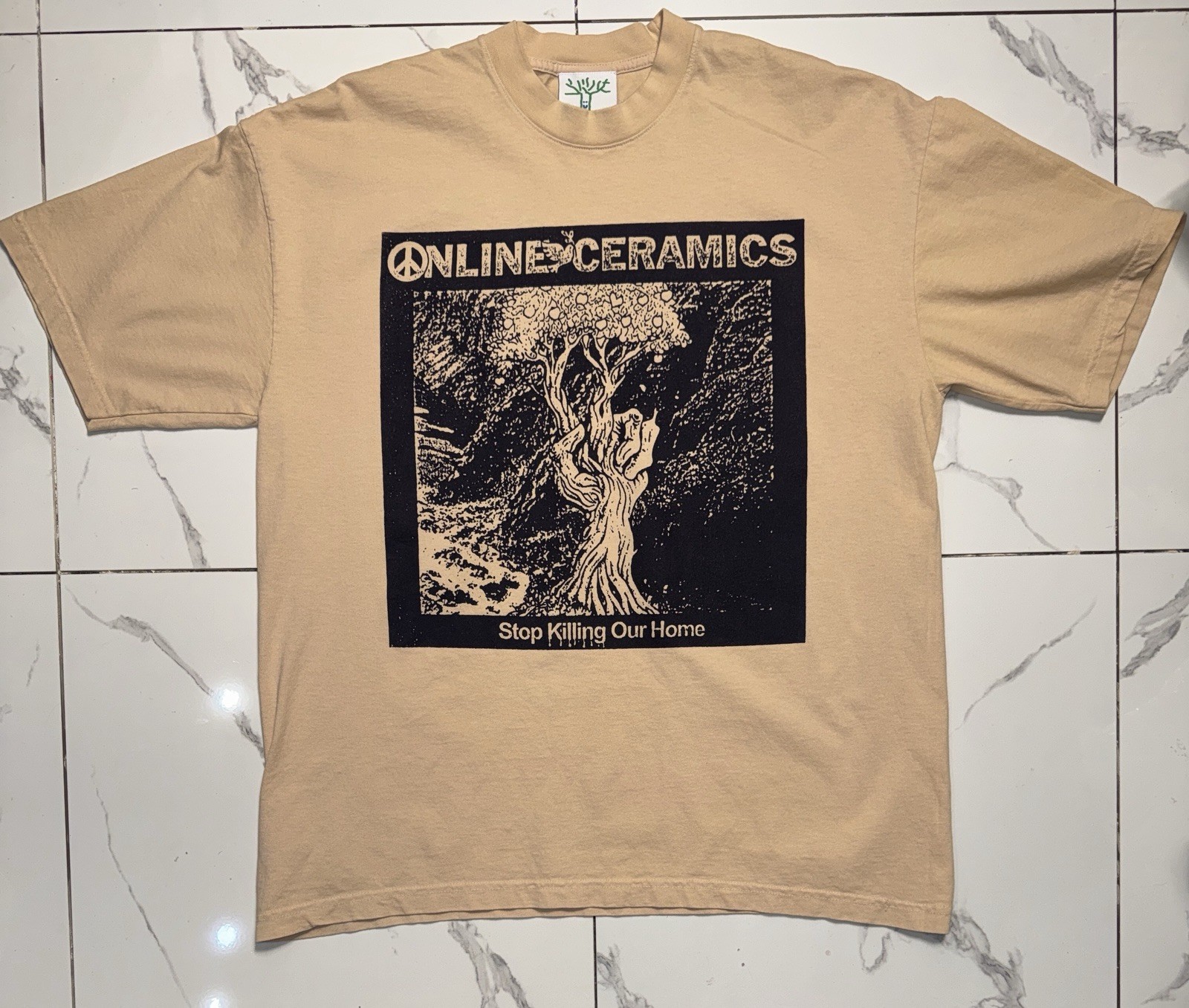 Online Ceramics Stop Killing Our Home Nature Nurture Streetwear Graphic Tshirt