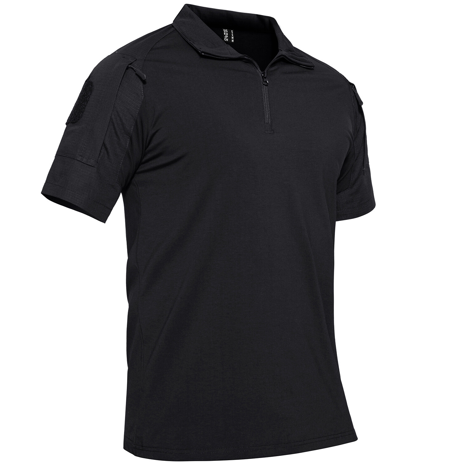 Tacvasen Mens Hiking T-Shirts 1/4 Zip Short Sleeve Summer Quick Drying Work Tops