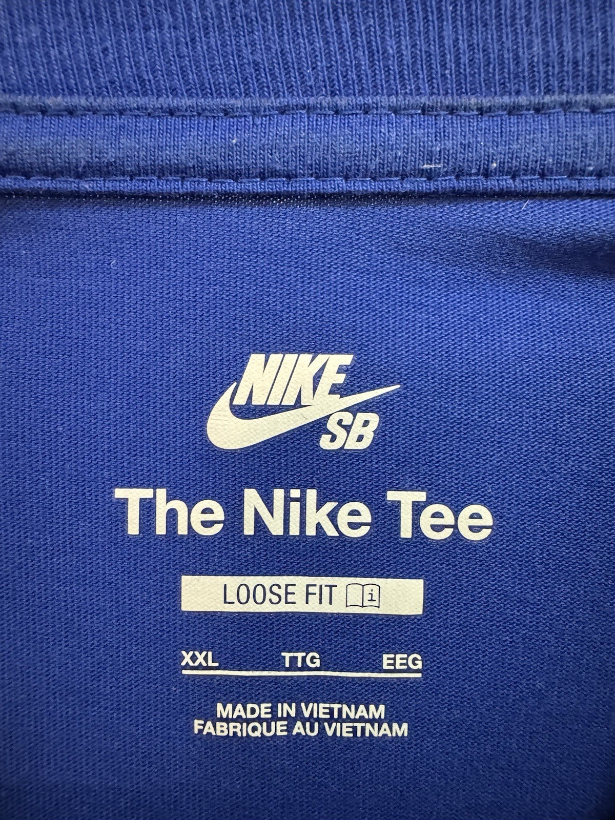 NIKE SB “USA TEAM OLYMPIC TEE” ROYAL BLUE T-SHIRT SIZE XXL EMBROIDERED FREE SHIP