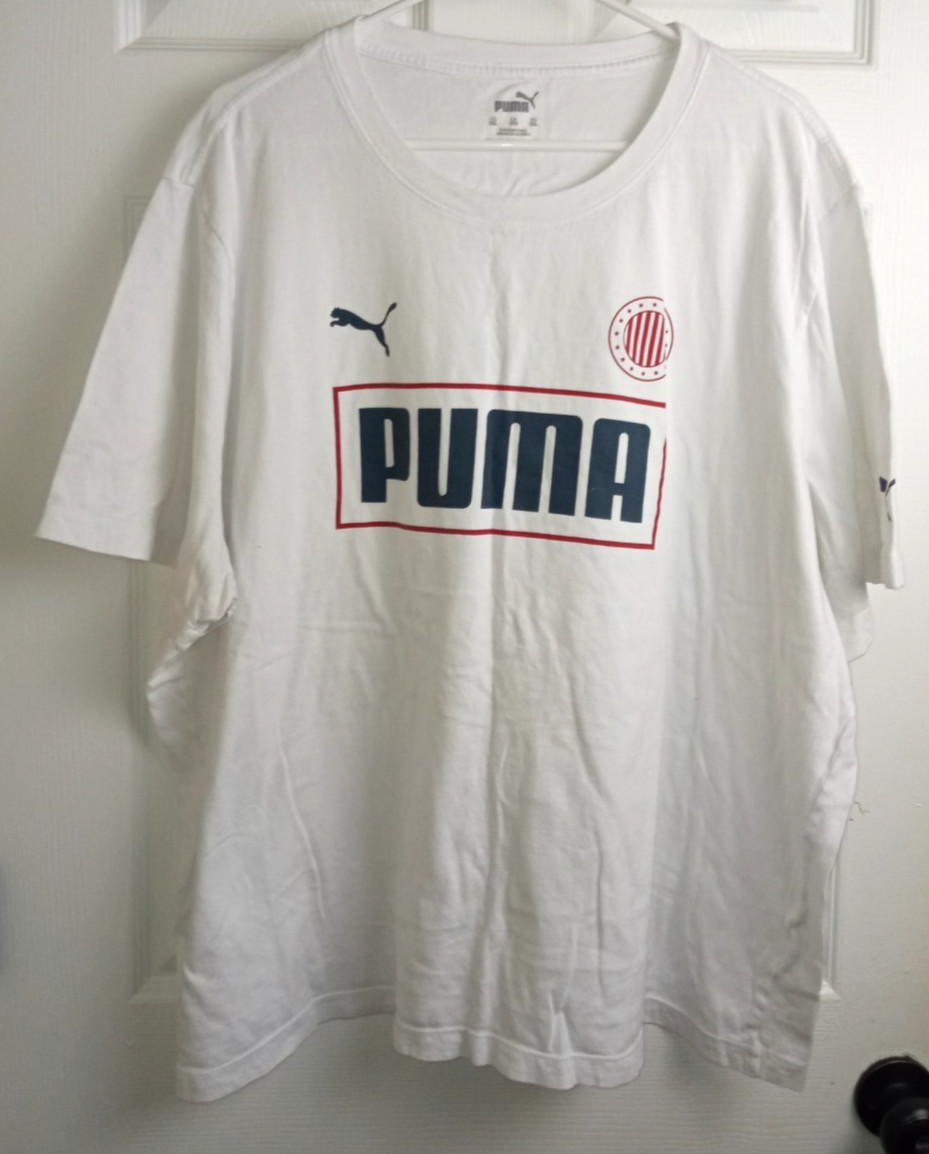 Puma Forever Better Men’s White short Sleeve T Shirt Size 3XL