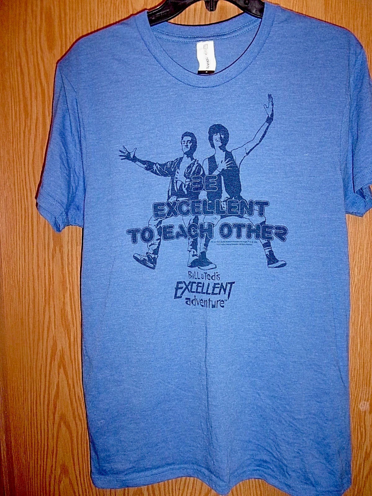 Bill n Teds Excellent Adventure blue M t shirt
