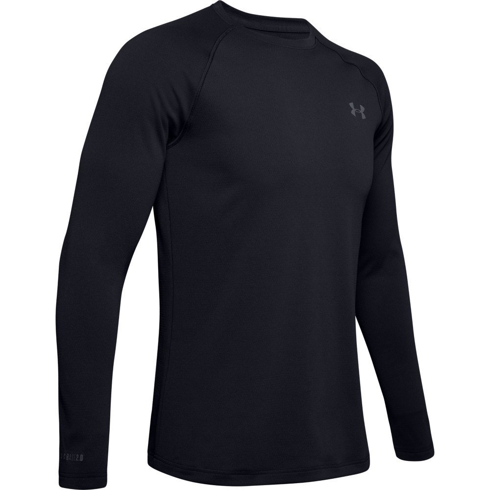Under Armour 1343244 Men’s Black UA ColdGear Base 2.0 Baselayer Shirt, X-Large