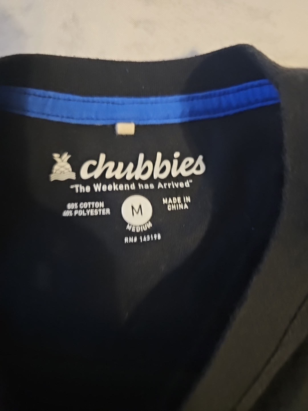 Chubbies Mens LS Tshirt Chubbies Weekender Palm Tree Pocket Tee