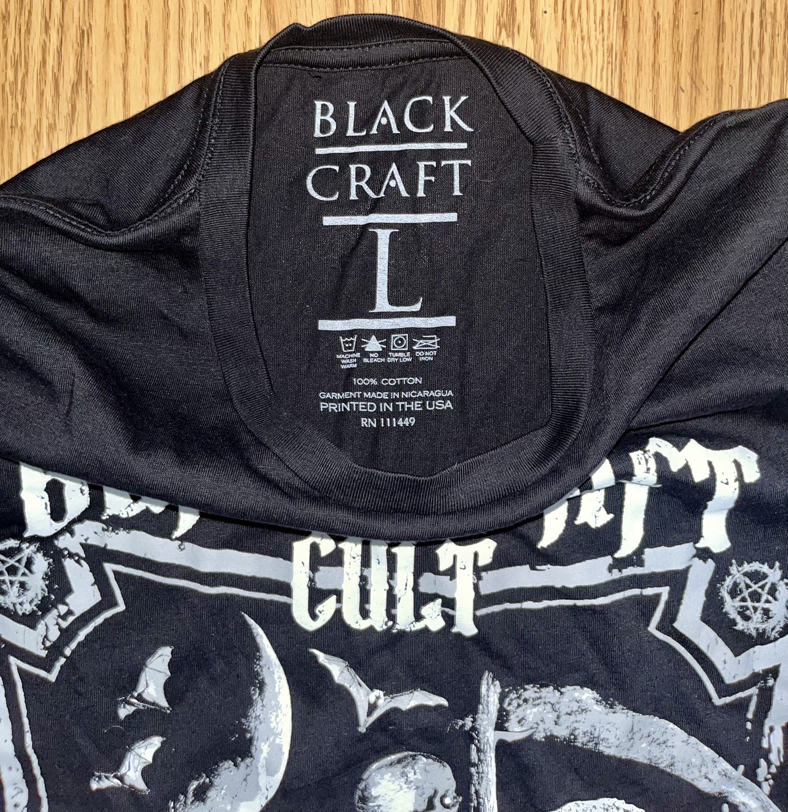 Blackcraft Cult See You In Hell Large Black Shirt Skeleton Goat