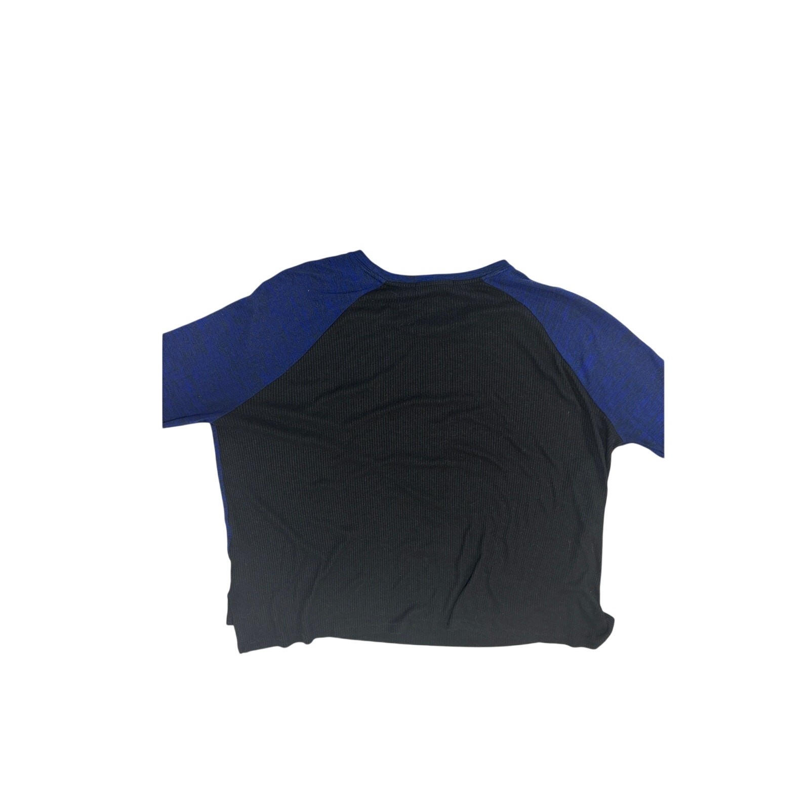 Rag & bone long sleeve shirt features blue and black textured pattern Size M