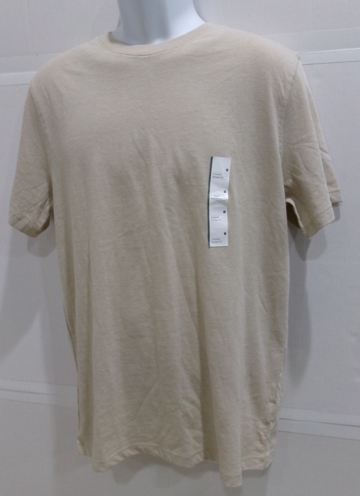 Men’s M Every Wear Short Sleeve T-Shirt Goodfellow Oatmeal Light Cotton Blend