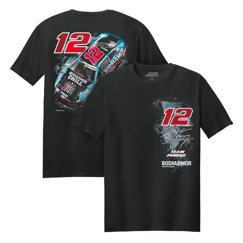 Men’s Ryan Blaney Team Penske Black Body Armor Car T-Shirt