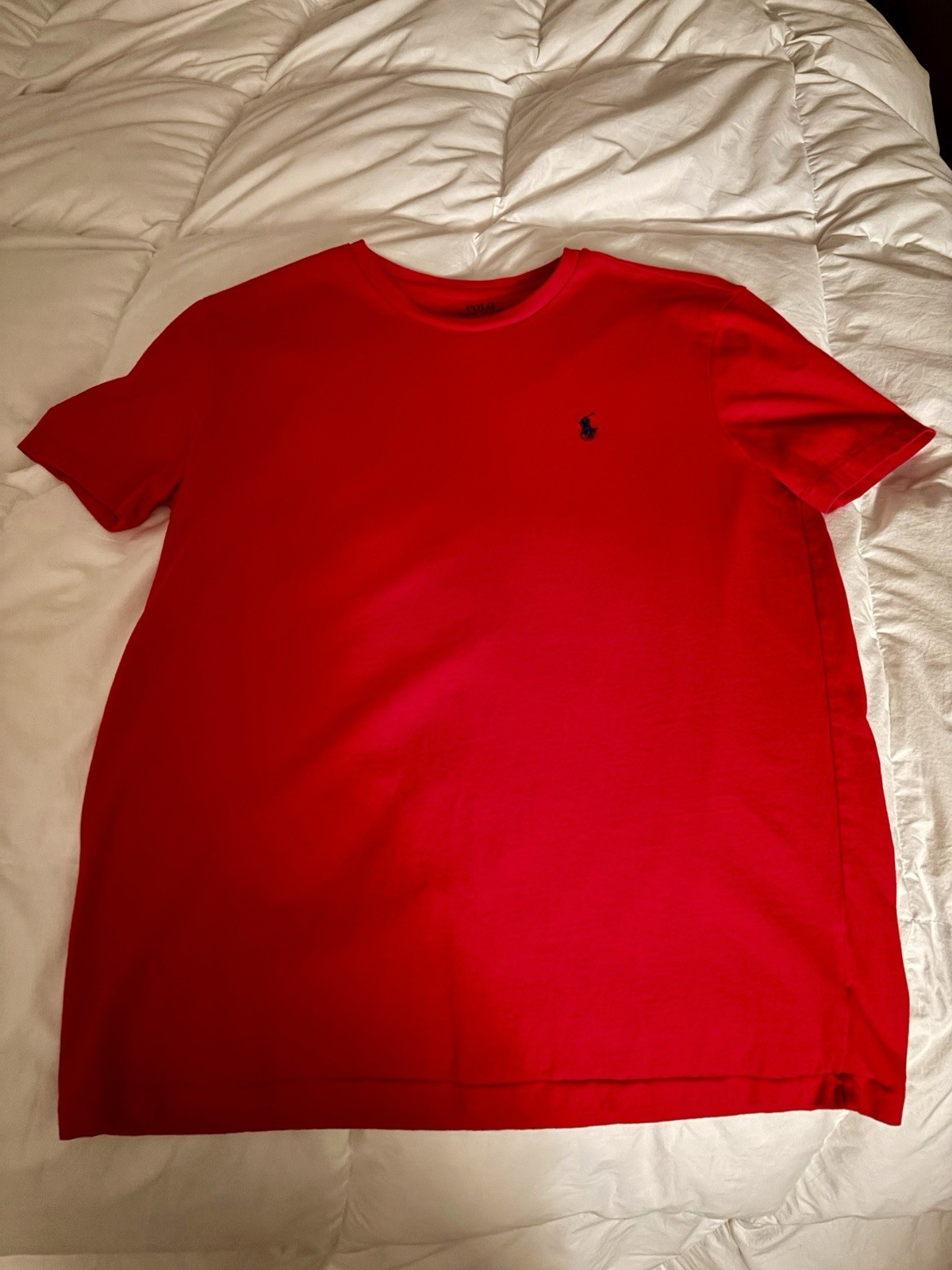 Polo Ralph Lauren Red Custom Slim Fit Crewneck Short Sleeve T-Shirt Mens Small