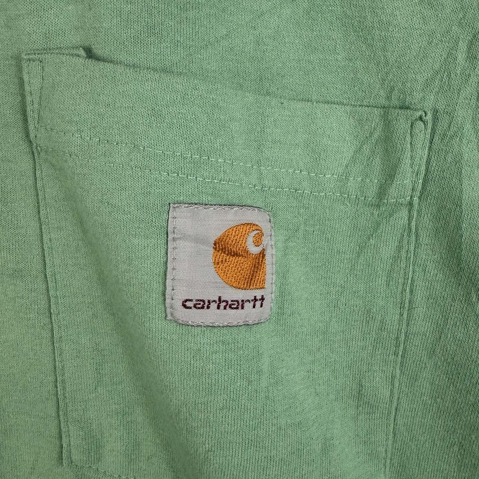 Carhartt T-Shirt Men’s L Loose Fit Green Short Sleeve Pocket Tee Workwear