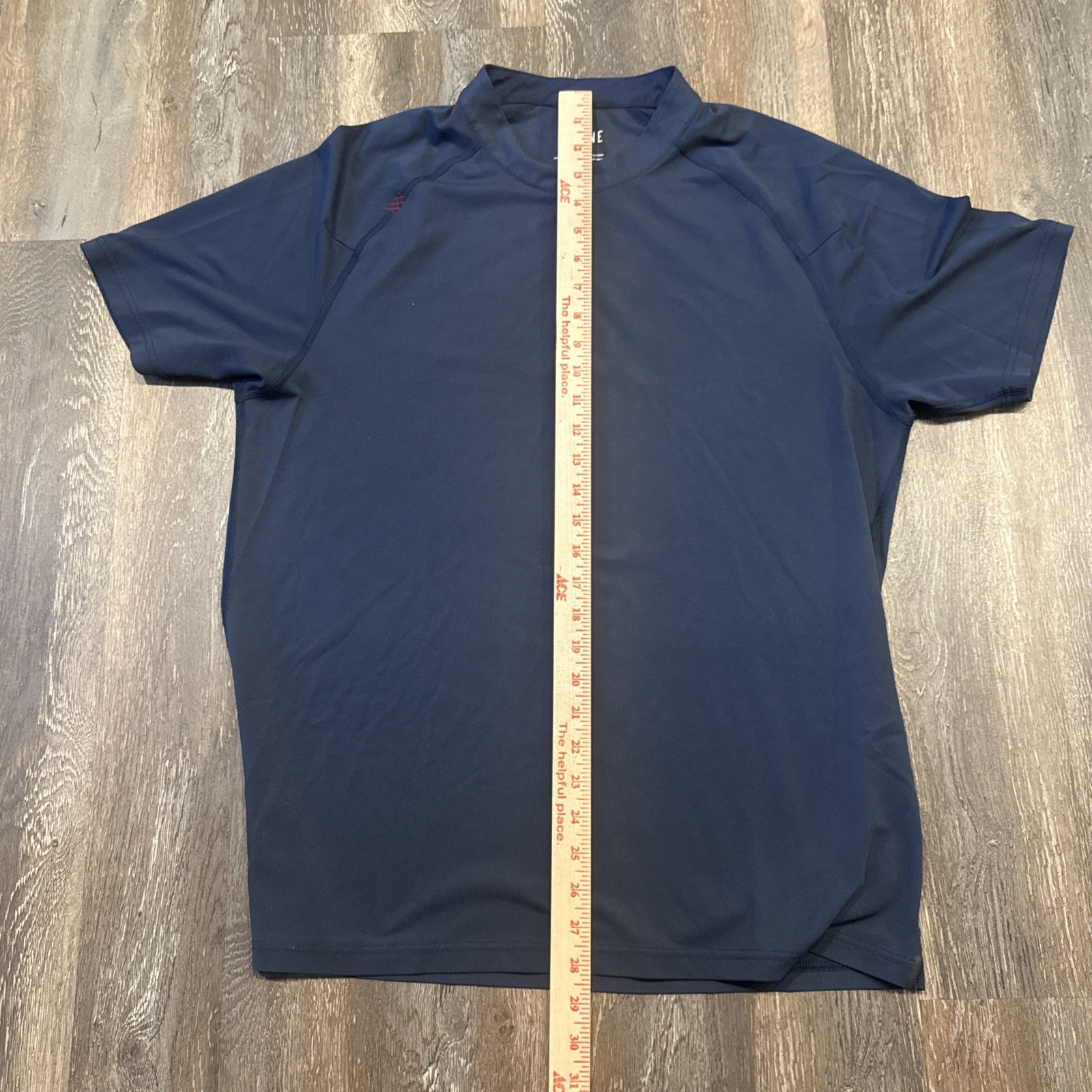 Rhone Shirt Men’s Large Blue 3 Button Crewneck Performance Stretch