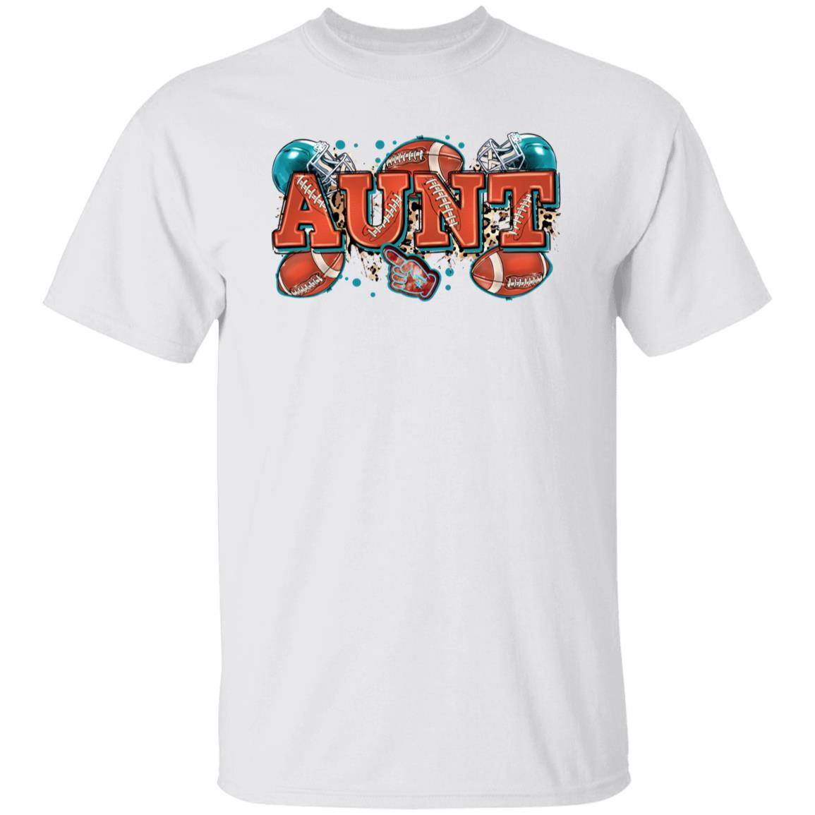American football Aunt T-Shirt Rugby auntie Unisex tee Sand White Sport Grey