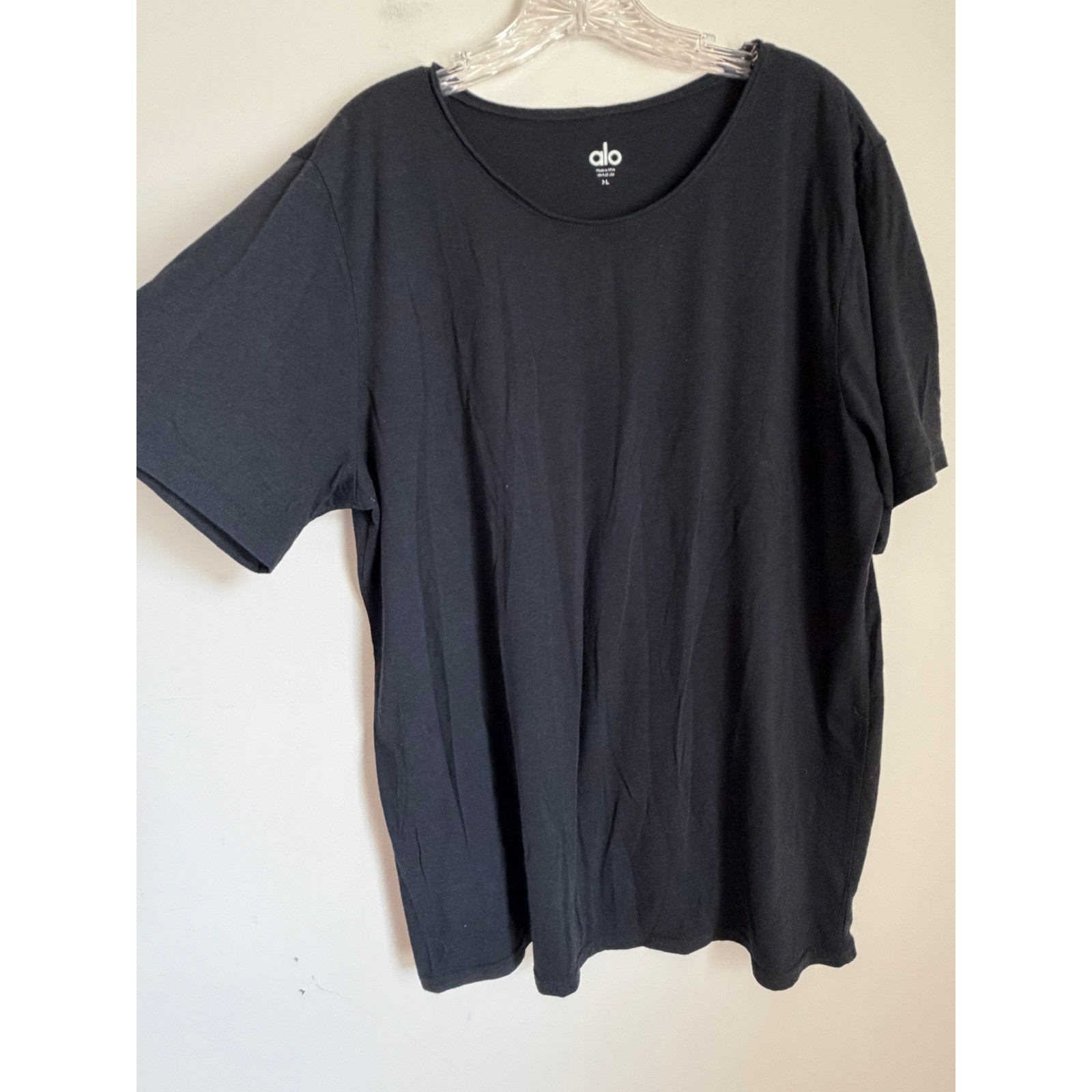 Alo Yoga Shirt Mens XL Black Reform Performance Tee Gym Lounge