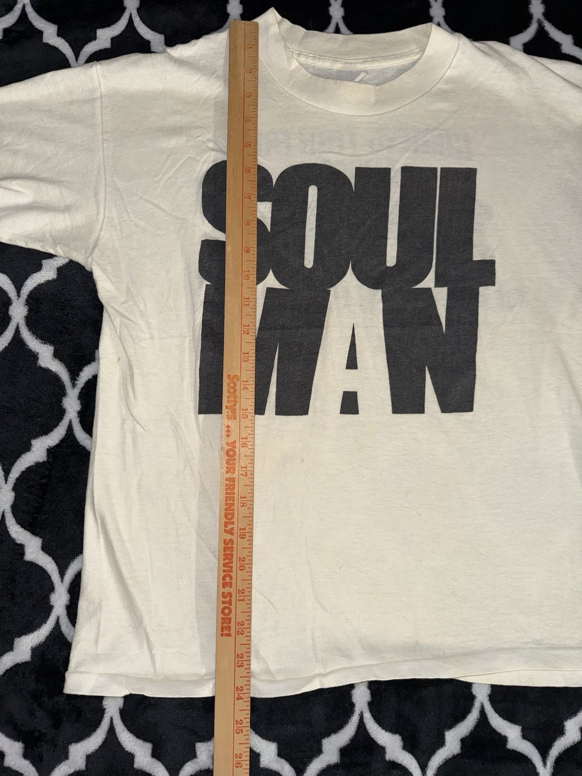 Vintage Soul Man Movie 1980s Mens T-Shirt Size Small White Music Classic Tee