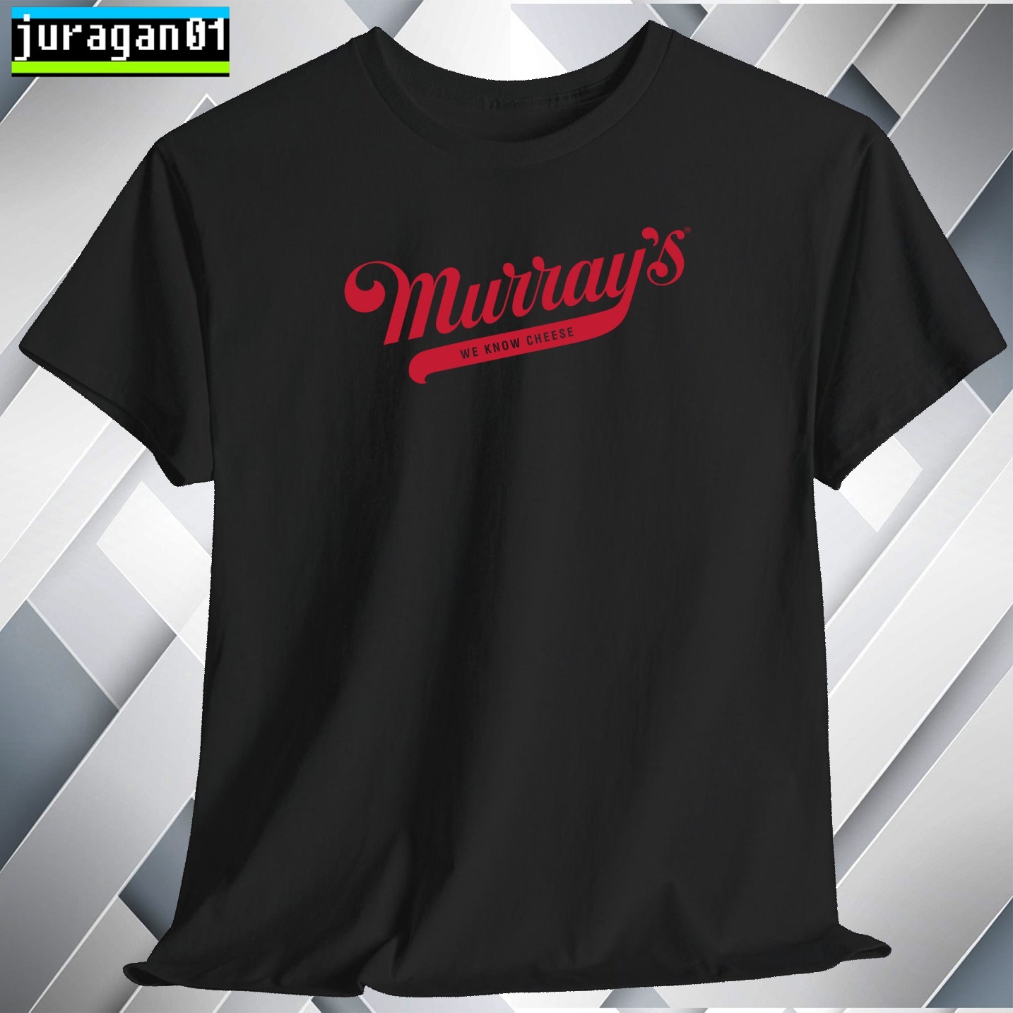 Murray’s Cheese T-Shirt Logo Black/Gray/Blue/Red/White/Choc S to 5XL Made in USA