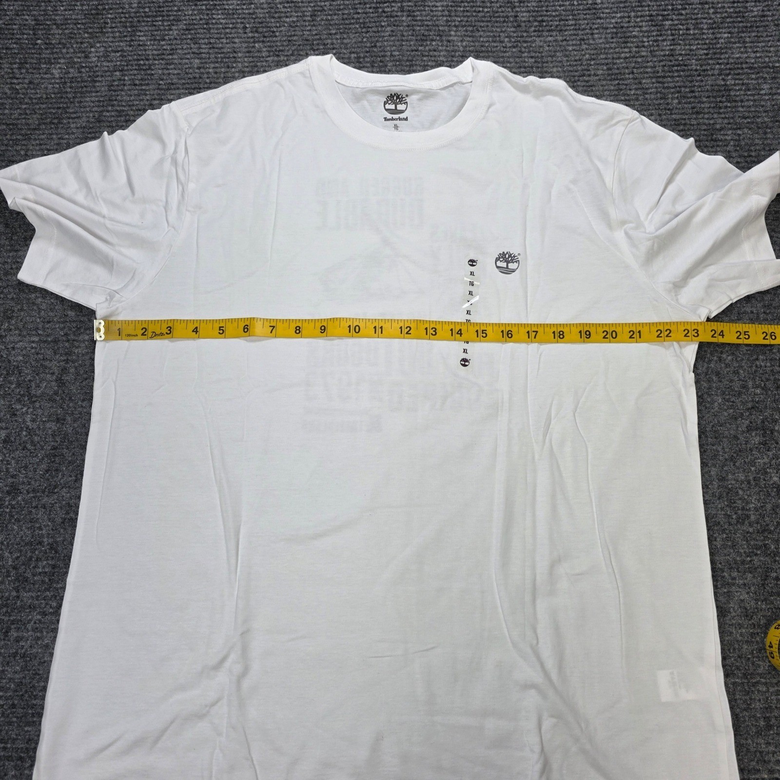 Timberland Rugged and Durable Graphic T-Shirt Men’s Size XL White Outdoors NWT
