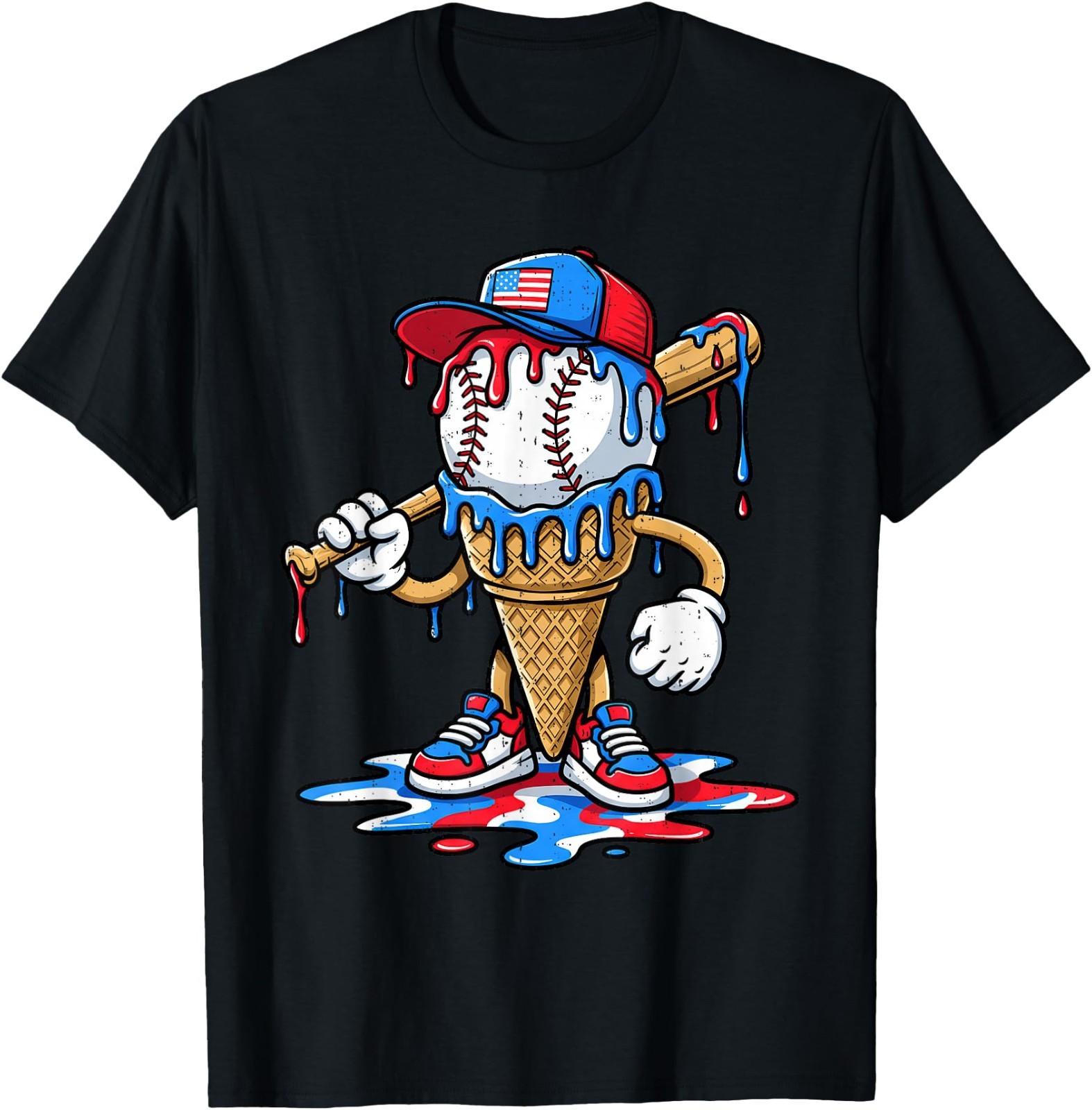 Baseball Lifestyle 101 Sport Drip Ice Cream T-Shirt,