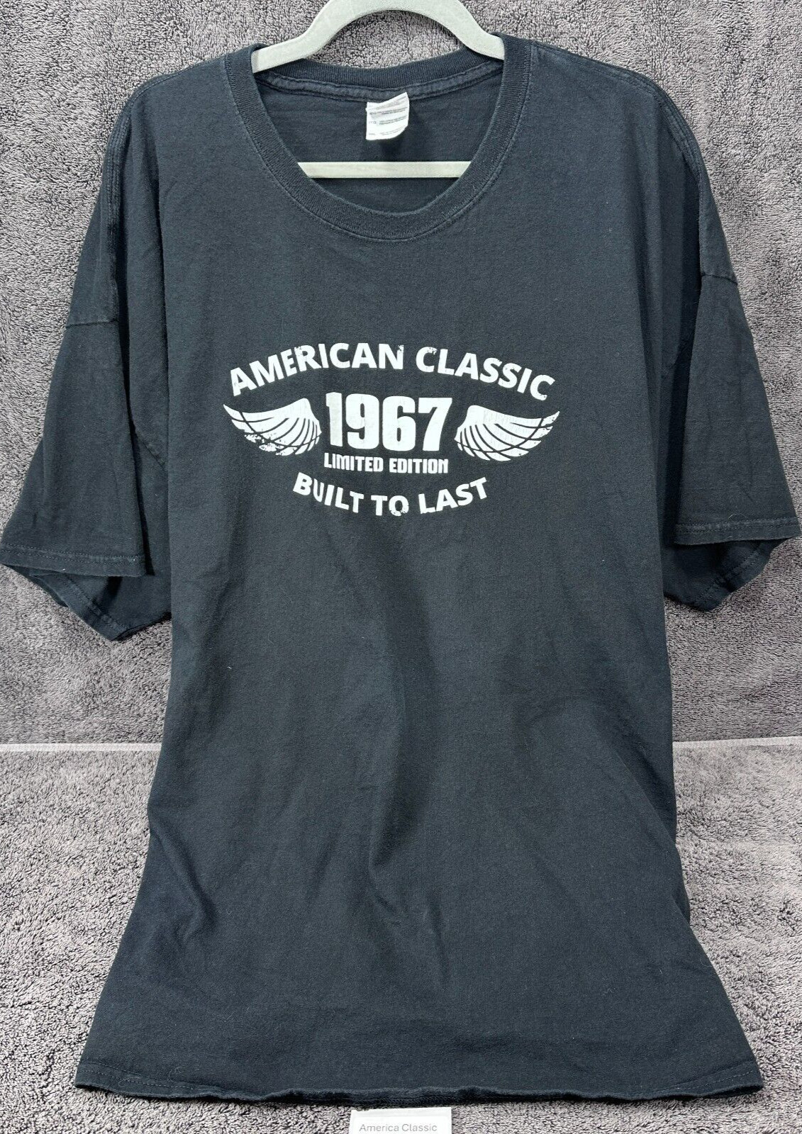 American Classic 1967 Short Sleeve Black Tshirt Size 3XL on Gildan Label