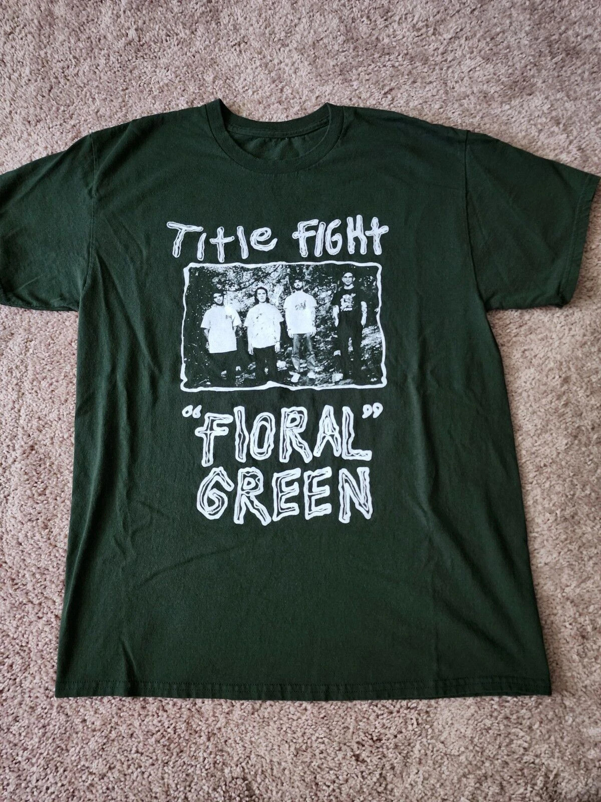 Title Fight Floral Green Short Sleeve Tee Shirt All Size Forest Green MI760