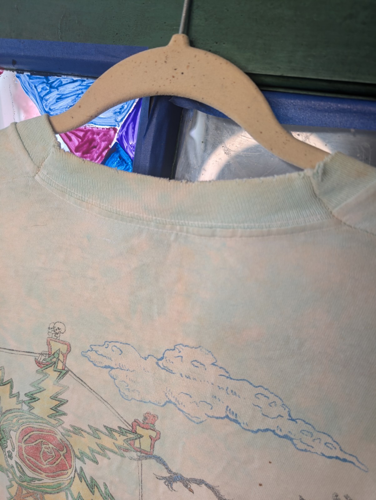 Liquid Blue Grateful Dead Vintage Tie-Dye Double-Sided Jersey Tee 2XL