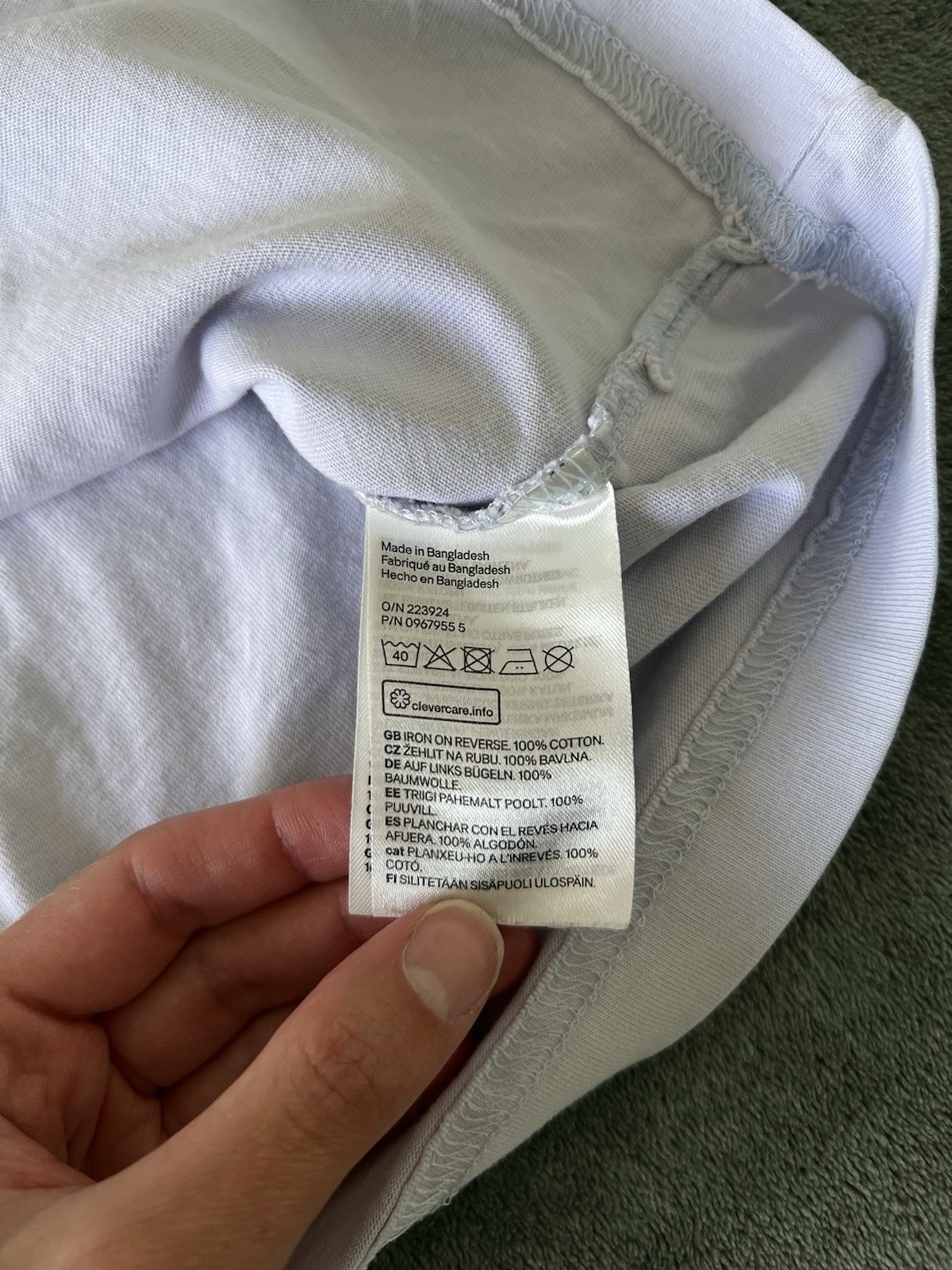 H&M Light Blue Short Sleeve Tee