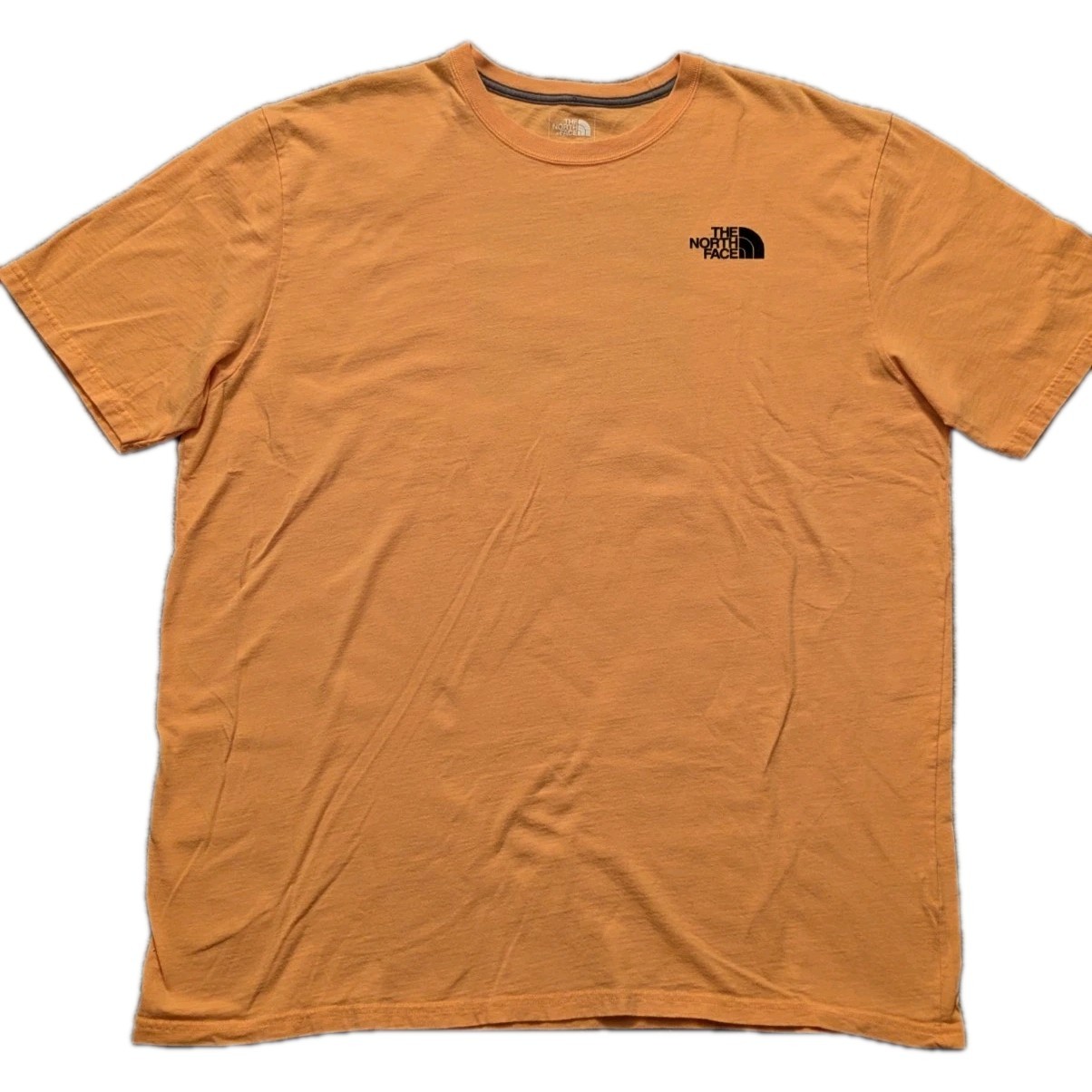 The NORTH FACE Men’s XXL Standard Fit Logo “Never Stop Exploring” Yellow Tshirt
