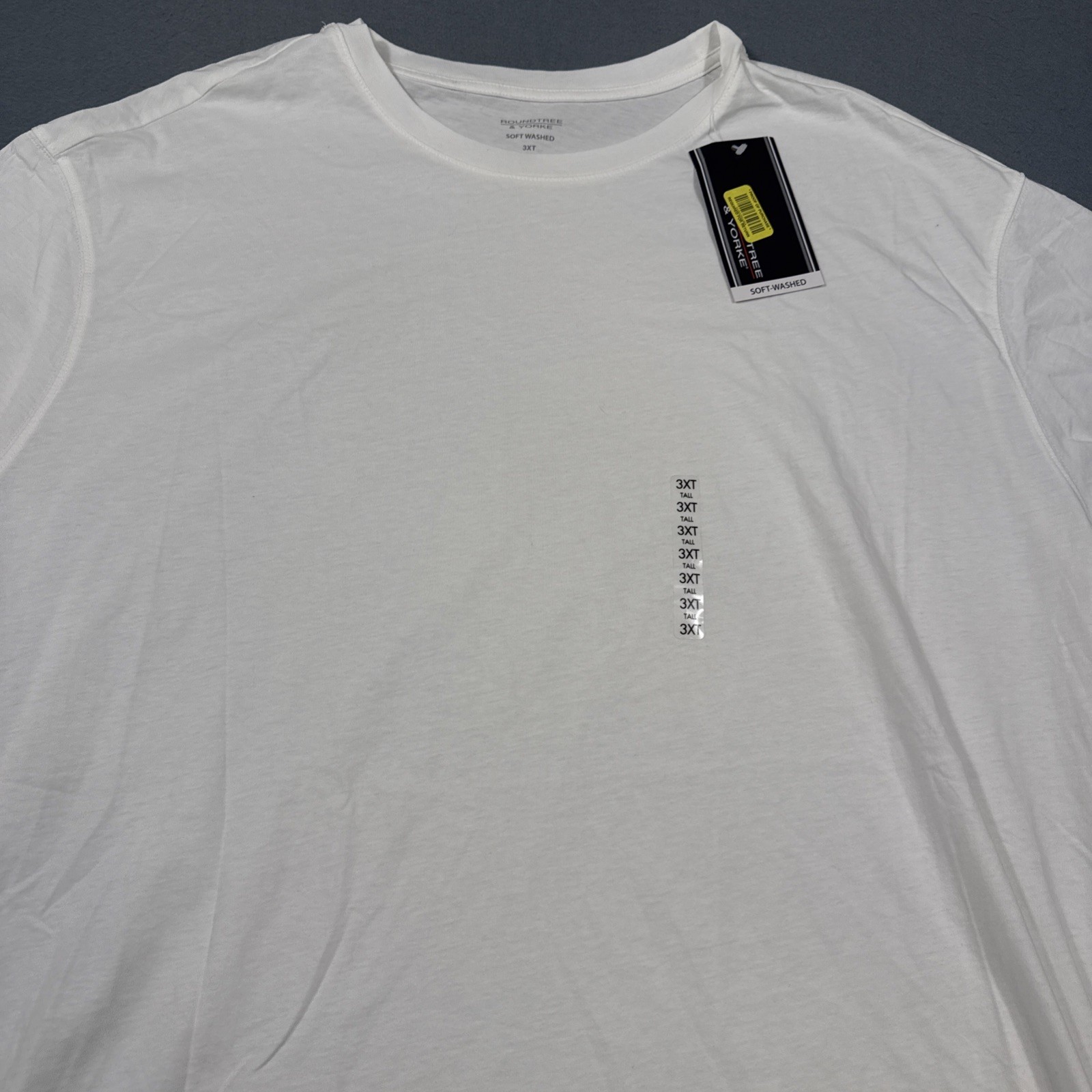 RoundTree & Yorke Cloud Crew Men’s 3XLT White Crew Neck Short Sleeve Shirt