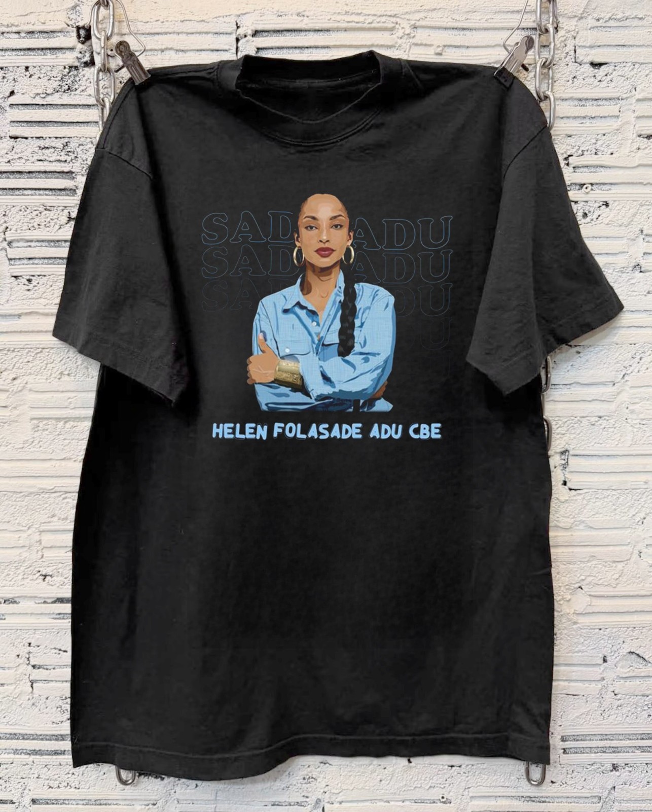 Sade Adu Helen Folasade Iconic Singer Unisex Black Cotton T-Shirt Size S to 5X