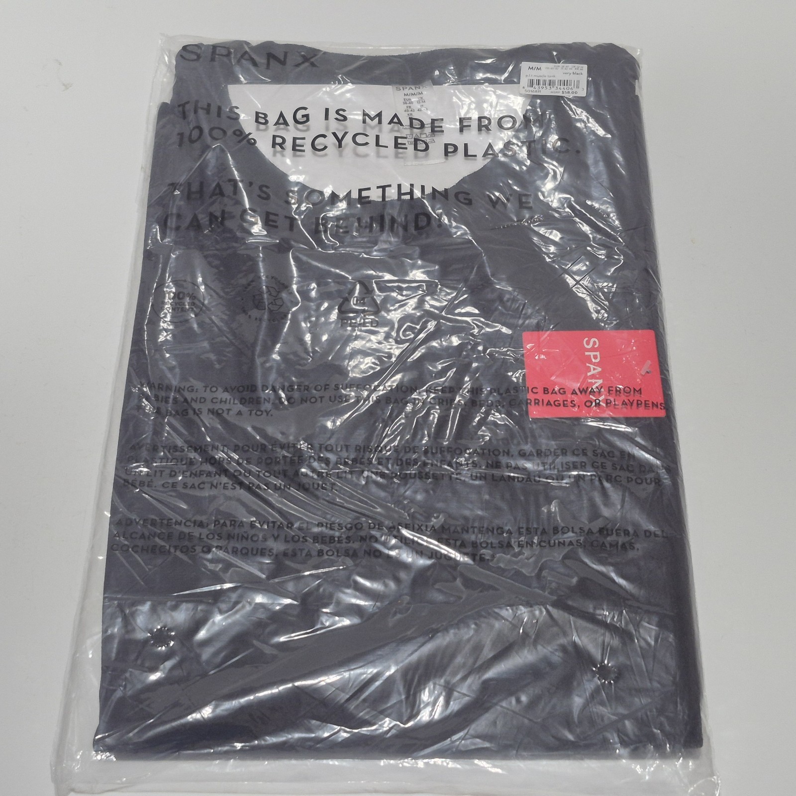 SPANX P.L.T Muscle Tee Very Black Men’s Size Medium NWT Casual Athletic 50168R