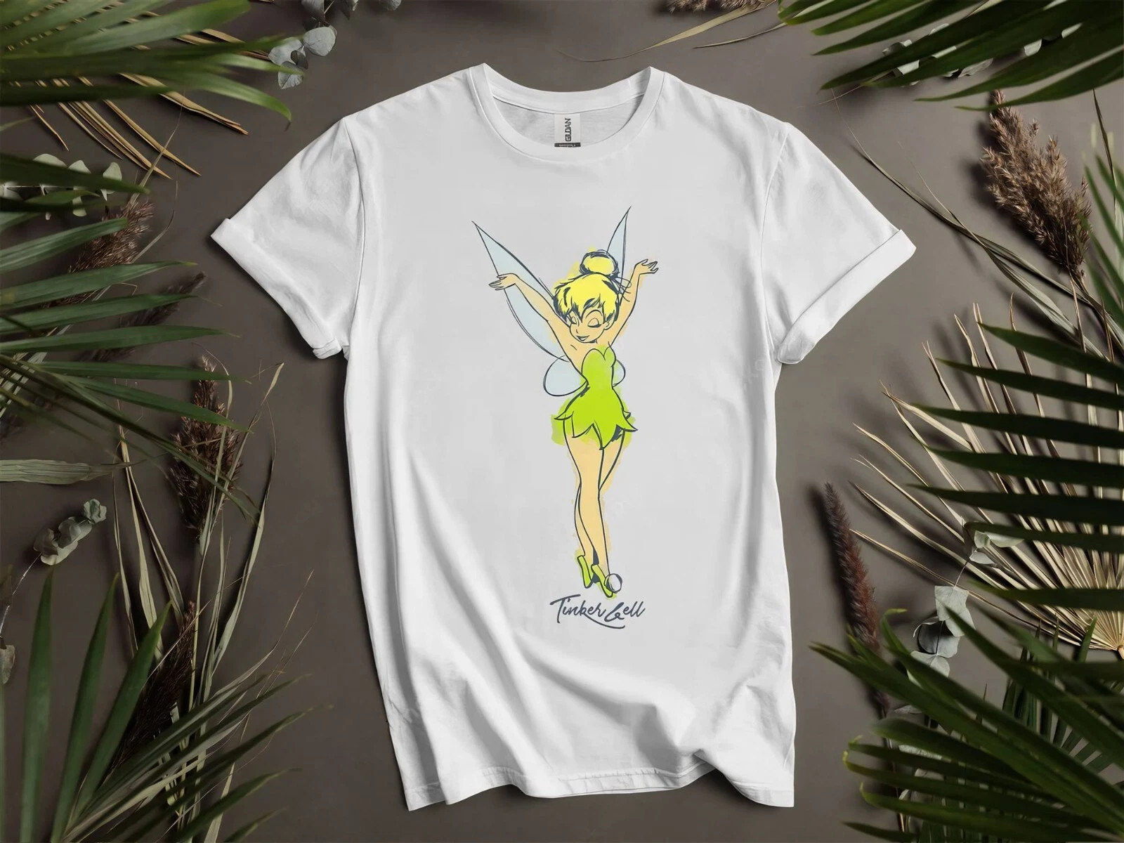 TINKERBELL PETERPAN CUTE DISNEY WHITE T SHIRT UNISEX STYLE