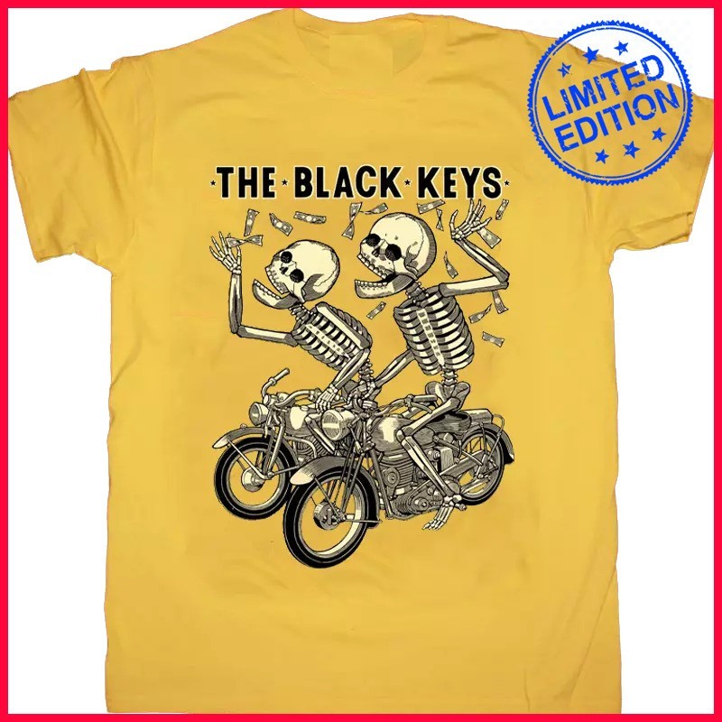 The Black Keys Band Yellow Skull Shirt Unisex Concert S-5XL SE162