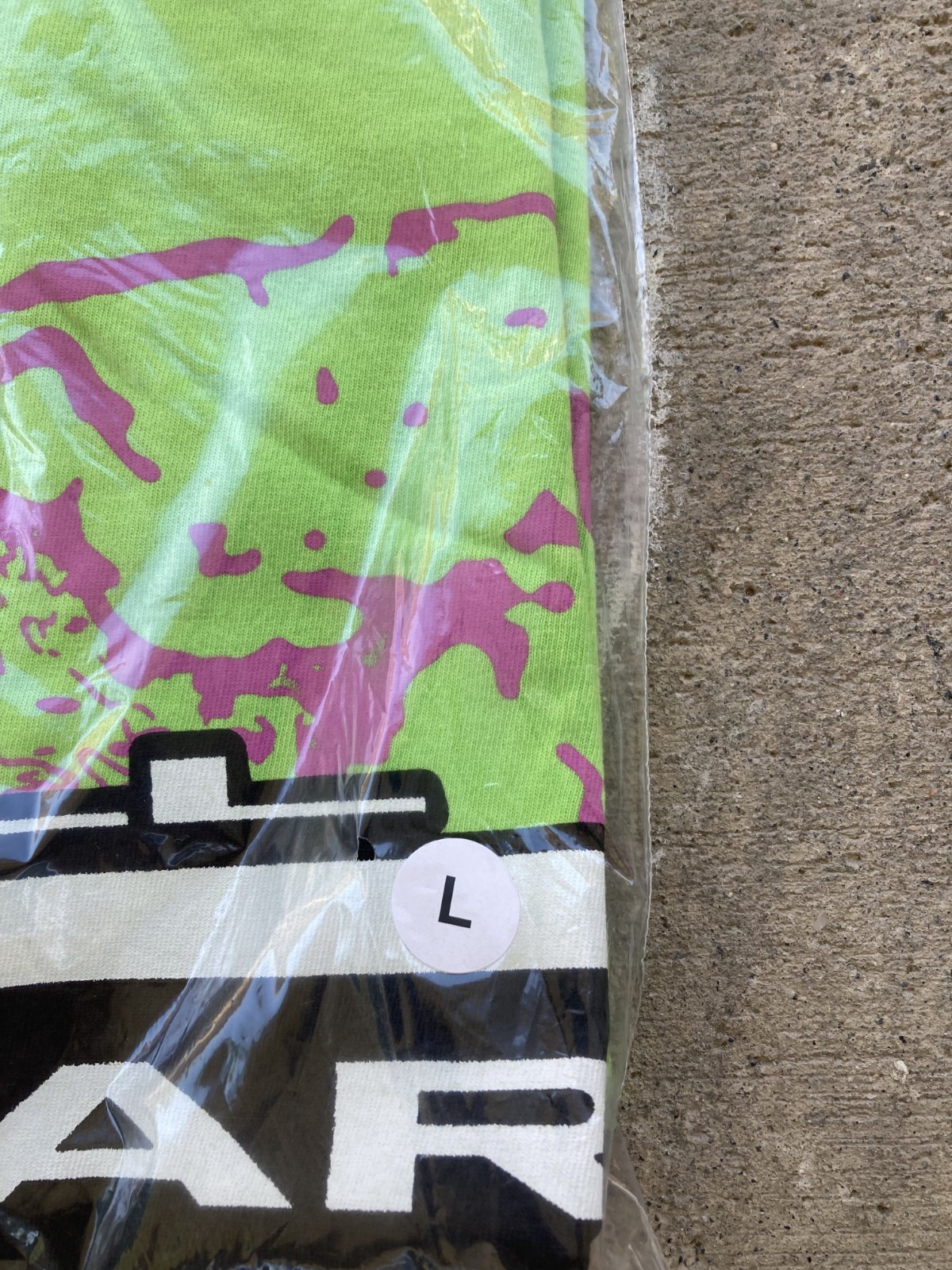 Hellstar Studios Path To Paradise Jesus Tee Neon Green Purple Pink Splat Cross