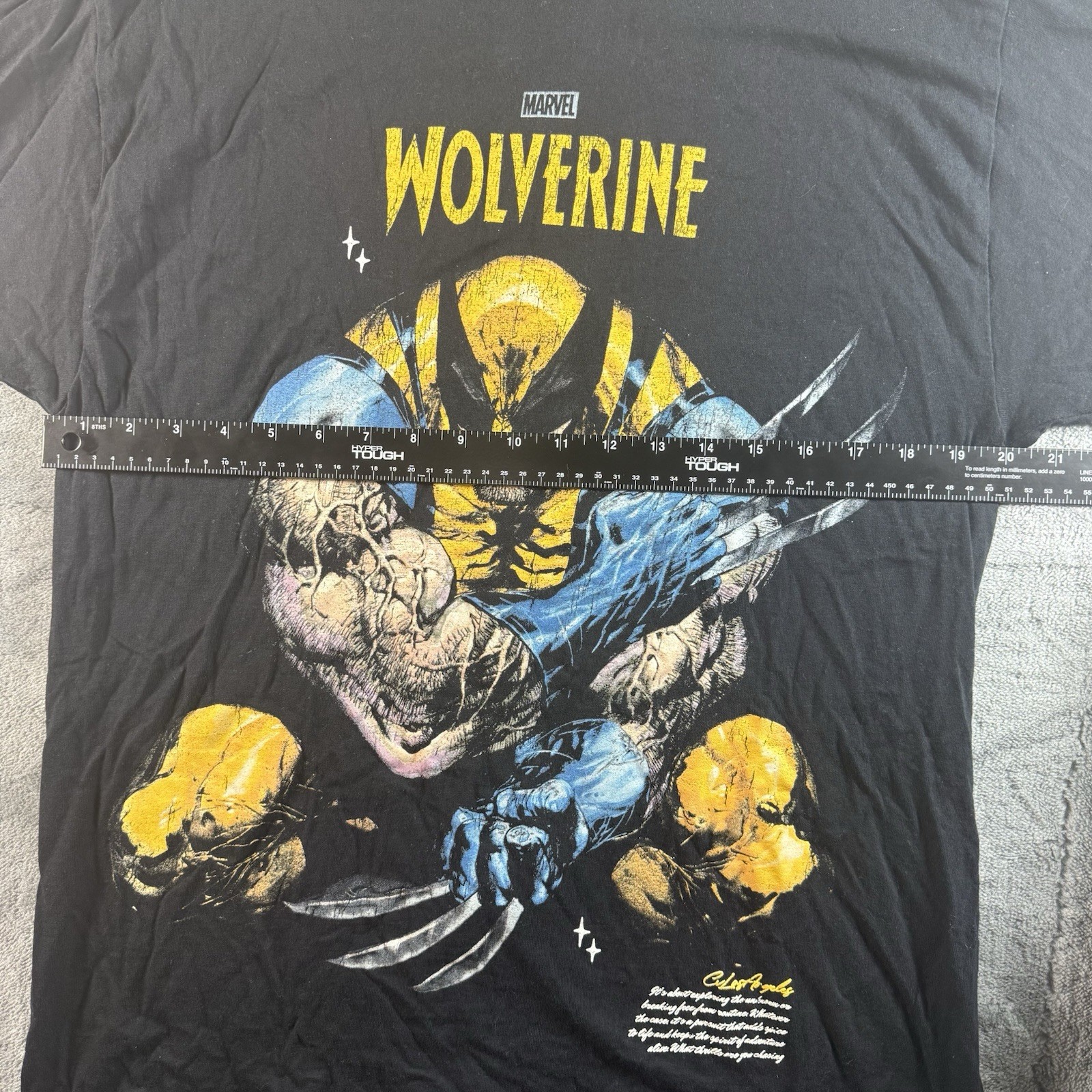 Marvel X Creative Visuals LA Wolverine Mens T-shirt XL Black Logan X-Men Comics