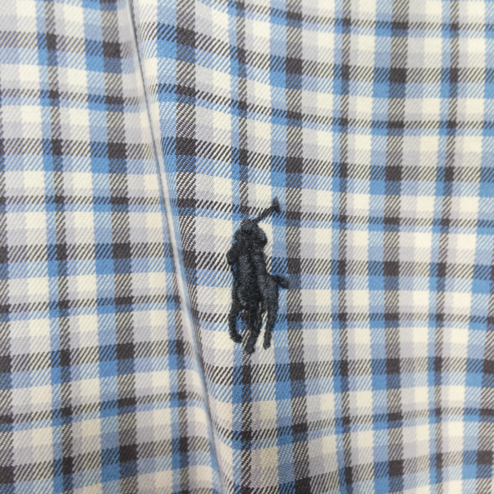 Ralph Lauren Mens Shirt Checked Cotton Flannel Designer Blake Vintage Size L