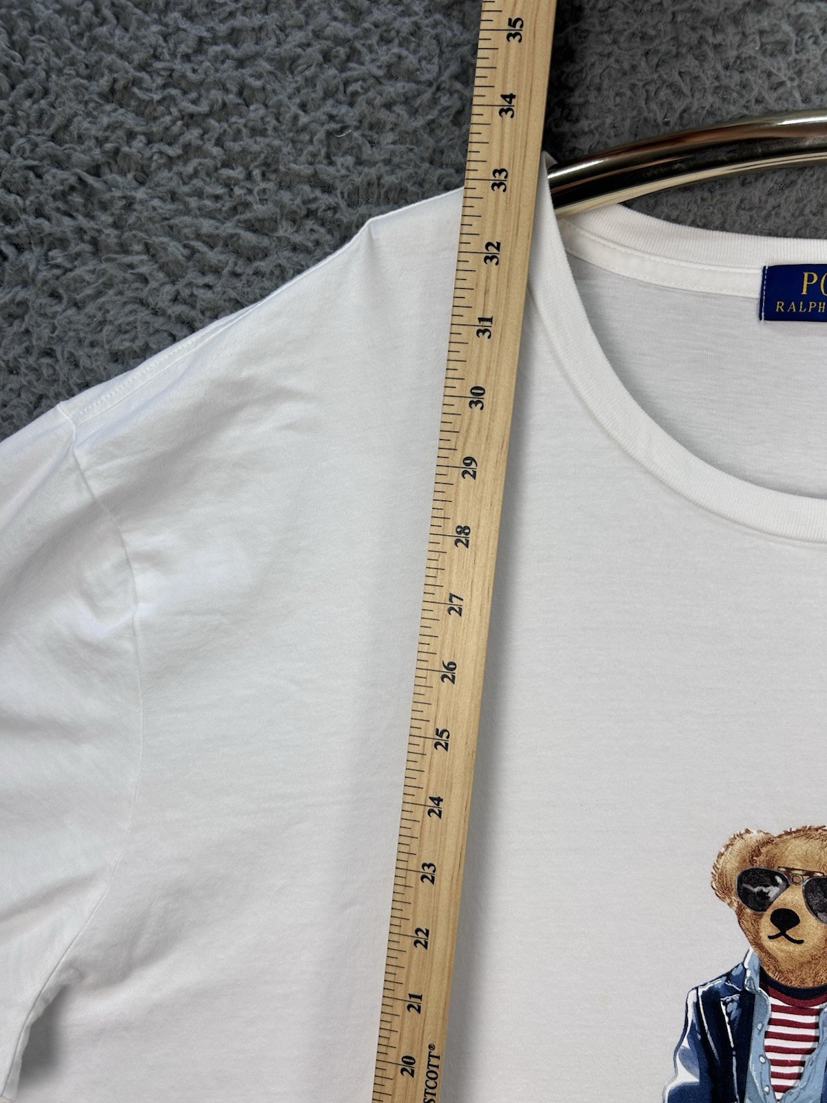 Polo Ralph Lauren Custom Fit Polo Bear T-Shirt Size 3XB Big White Preppy S/S