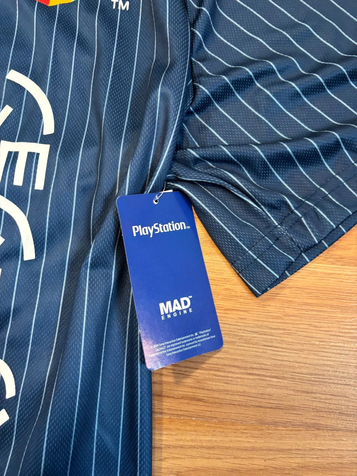 PlayStation Katakana Kanji Baseball Jersey Official License Navy Pinstripe L