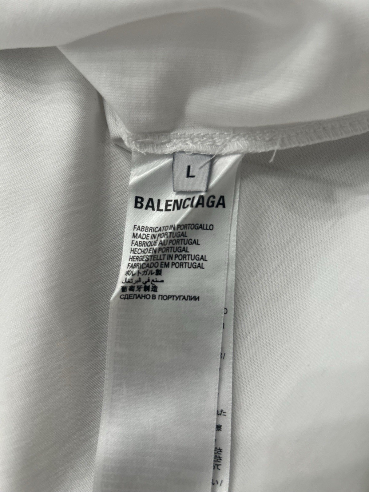 Balenciaga Oversized 01 Jersey T-Shirt Size L White Short Sleeve